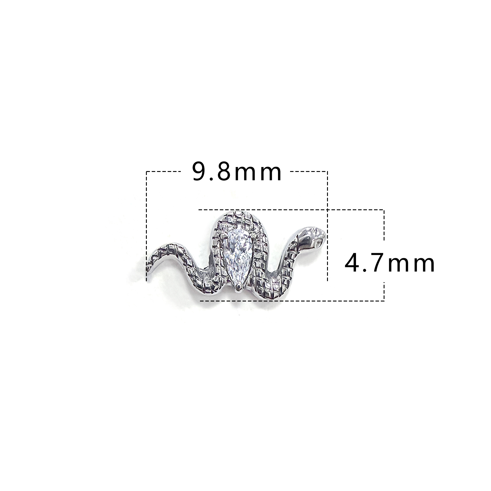 F136 Titanium Serpent Ear Stud Helix Cartilage Piercing