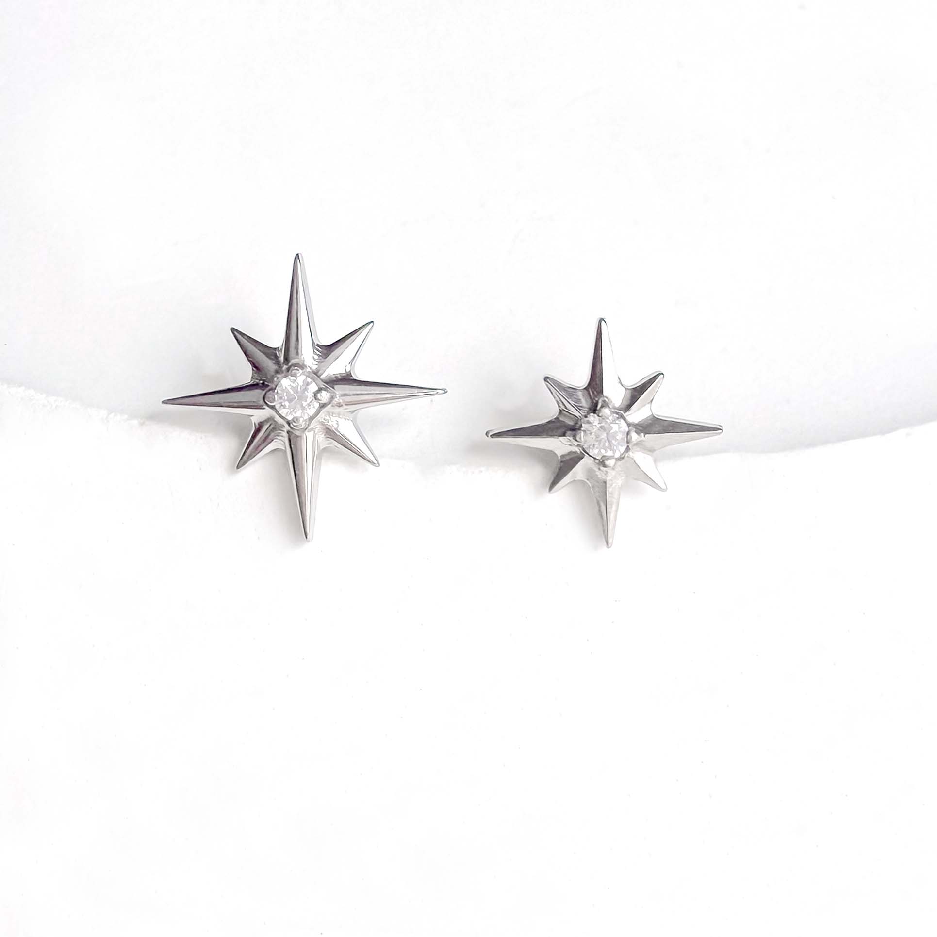 F136 Titanium North Star Ear Stud Helix Cartilage Piercing