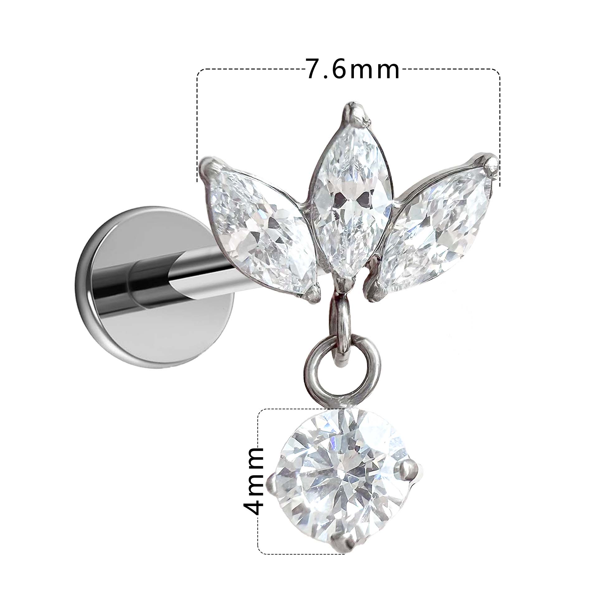 F136 Titanium Lotus Pendant