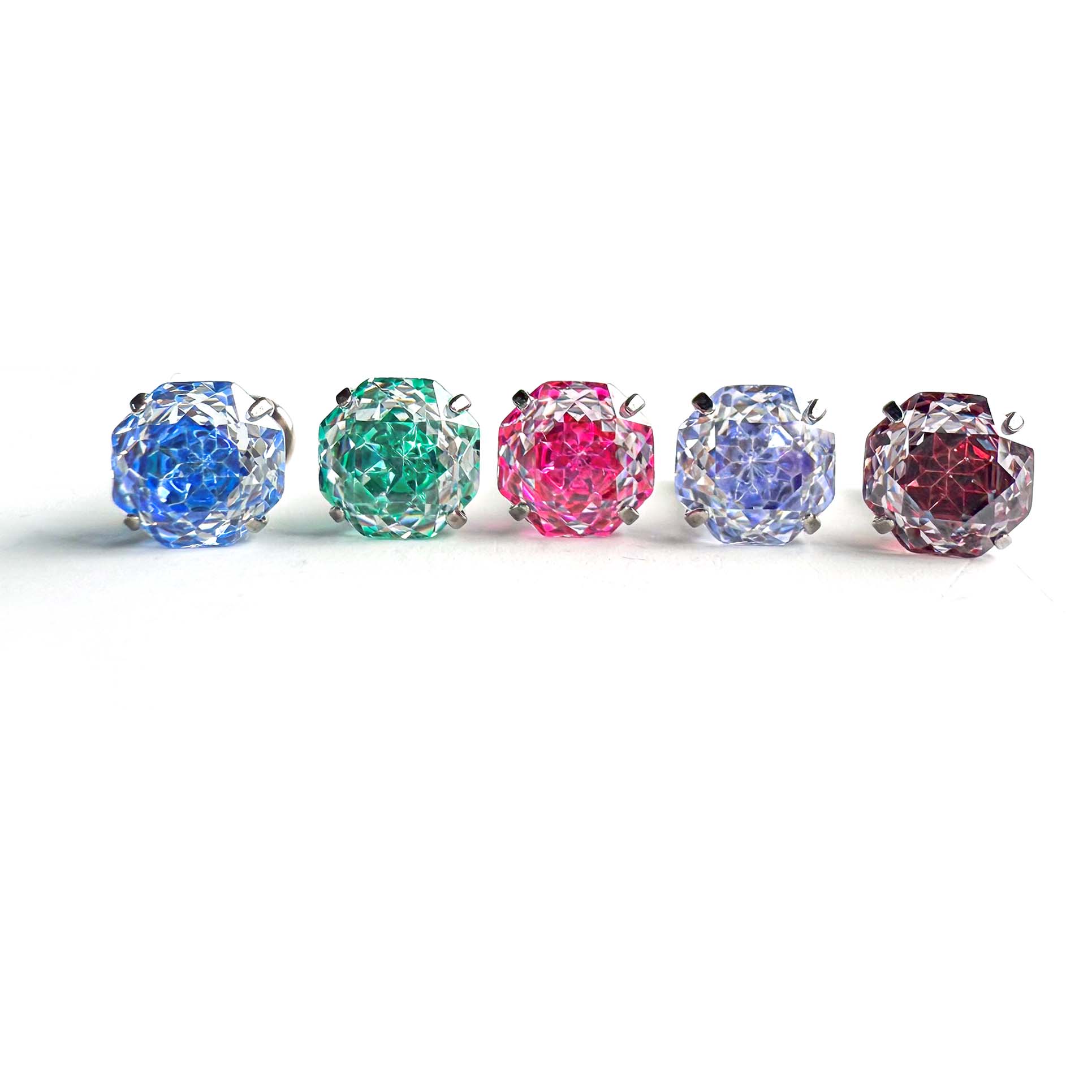 F136 Titanium Lava Core Rose Ear Stud Helix Cartilage Piercing