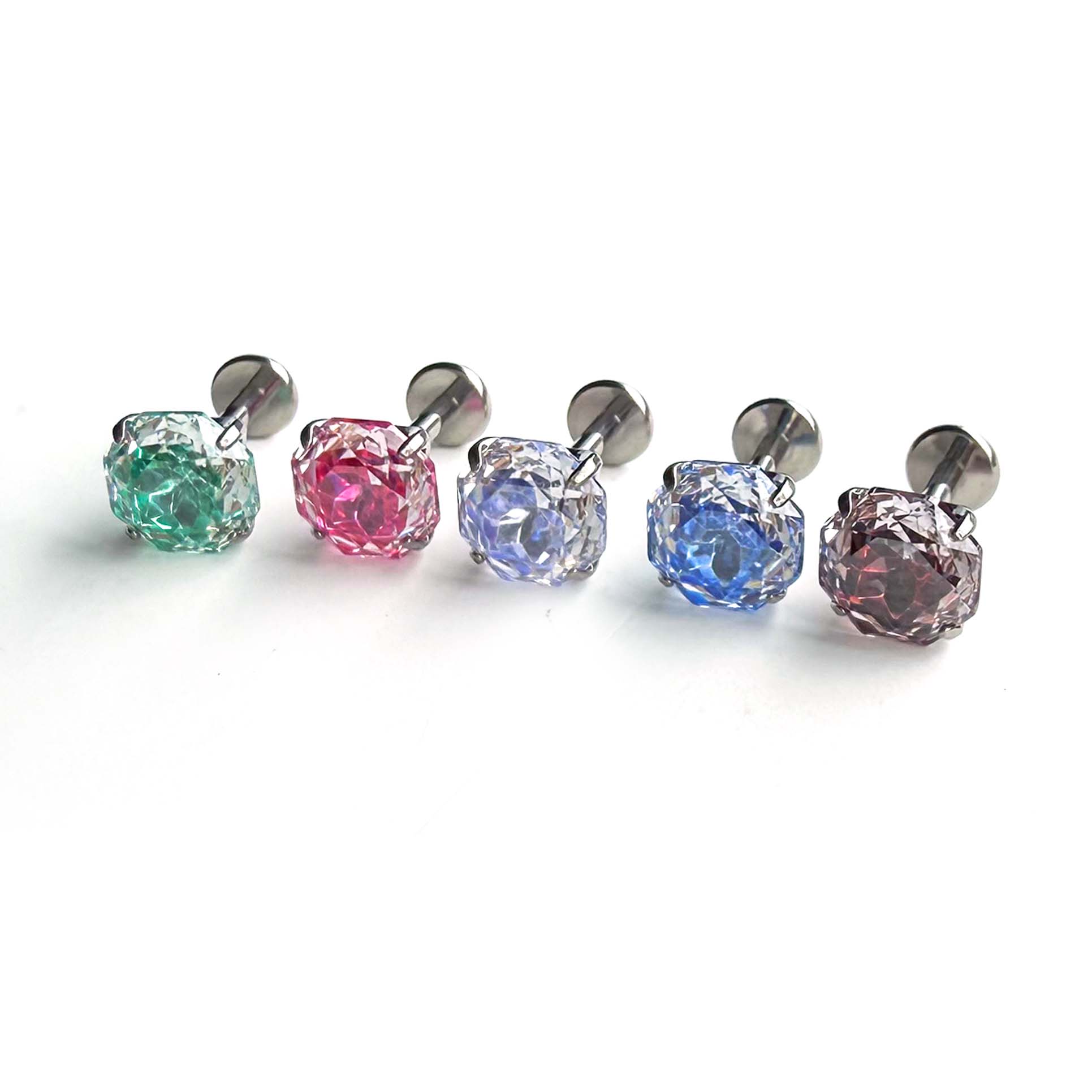 F136 Titanium Lava Core Rose Ear Stud Helix Cartilage Piercing