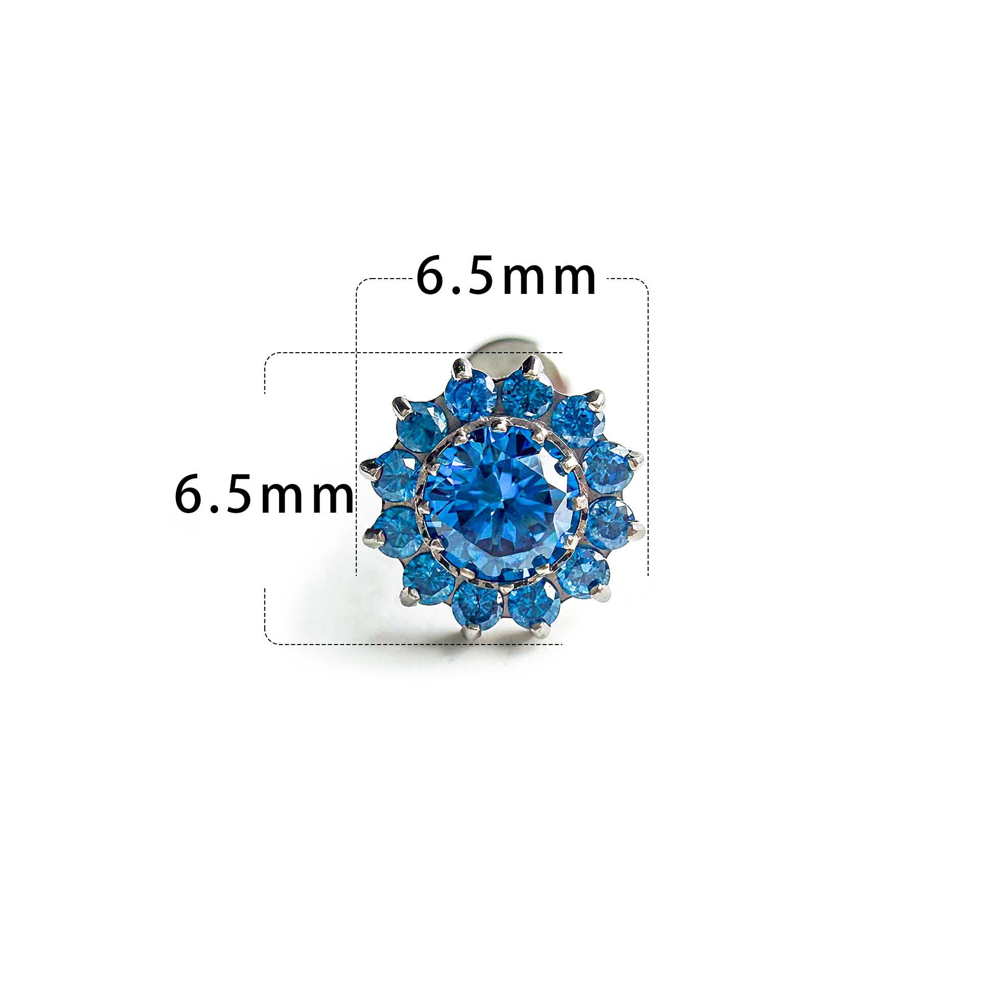 F136 Titanium Sunflower Ear Stud Helix Cartilage Piercing