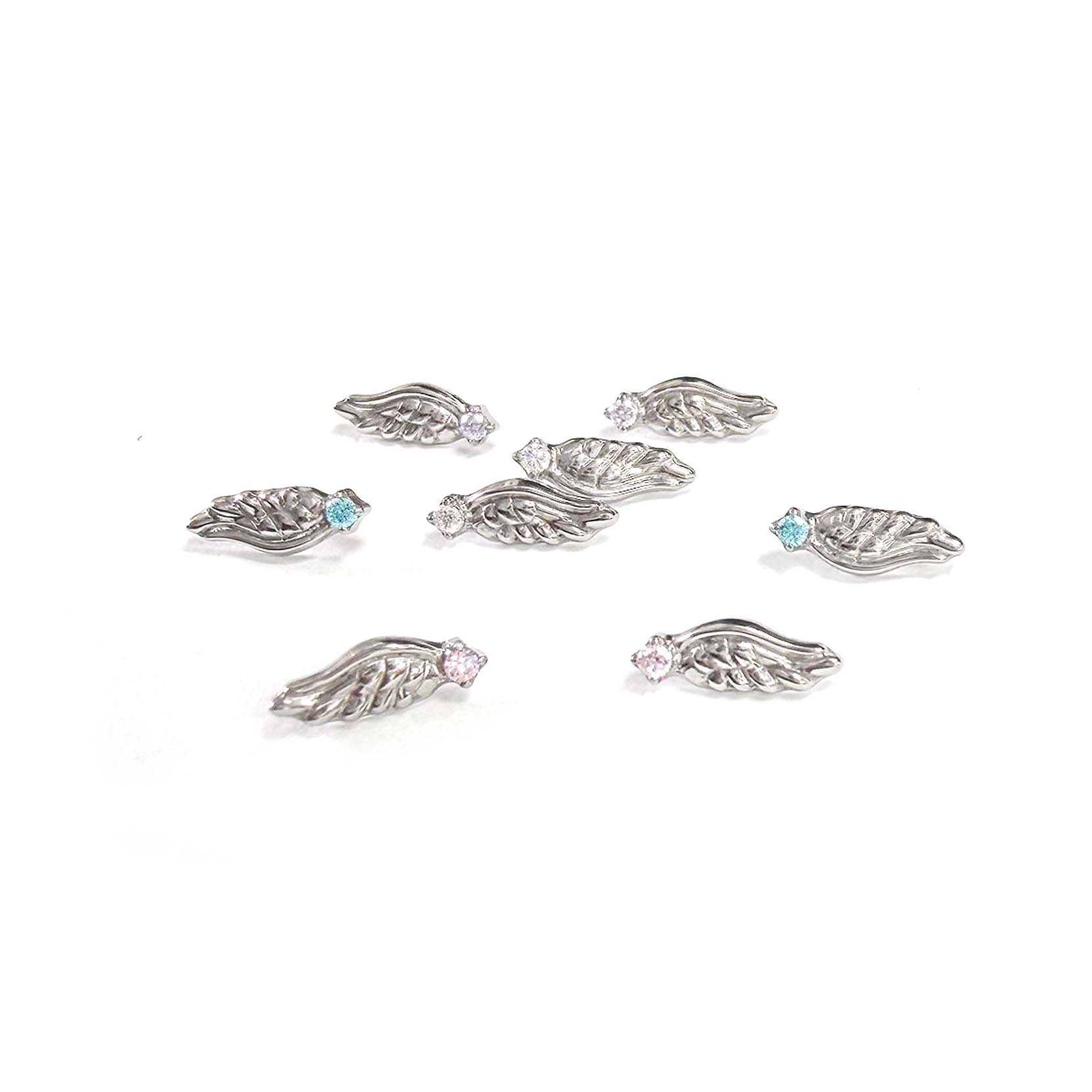 F136 Titanium Wings Ear Stud Helix Cartilage Piercing
