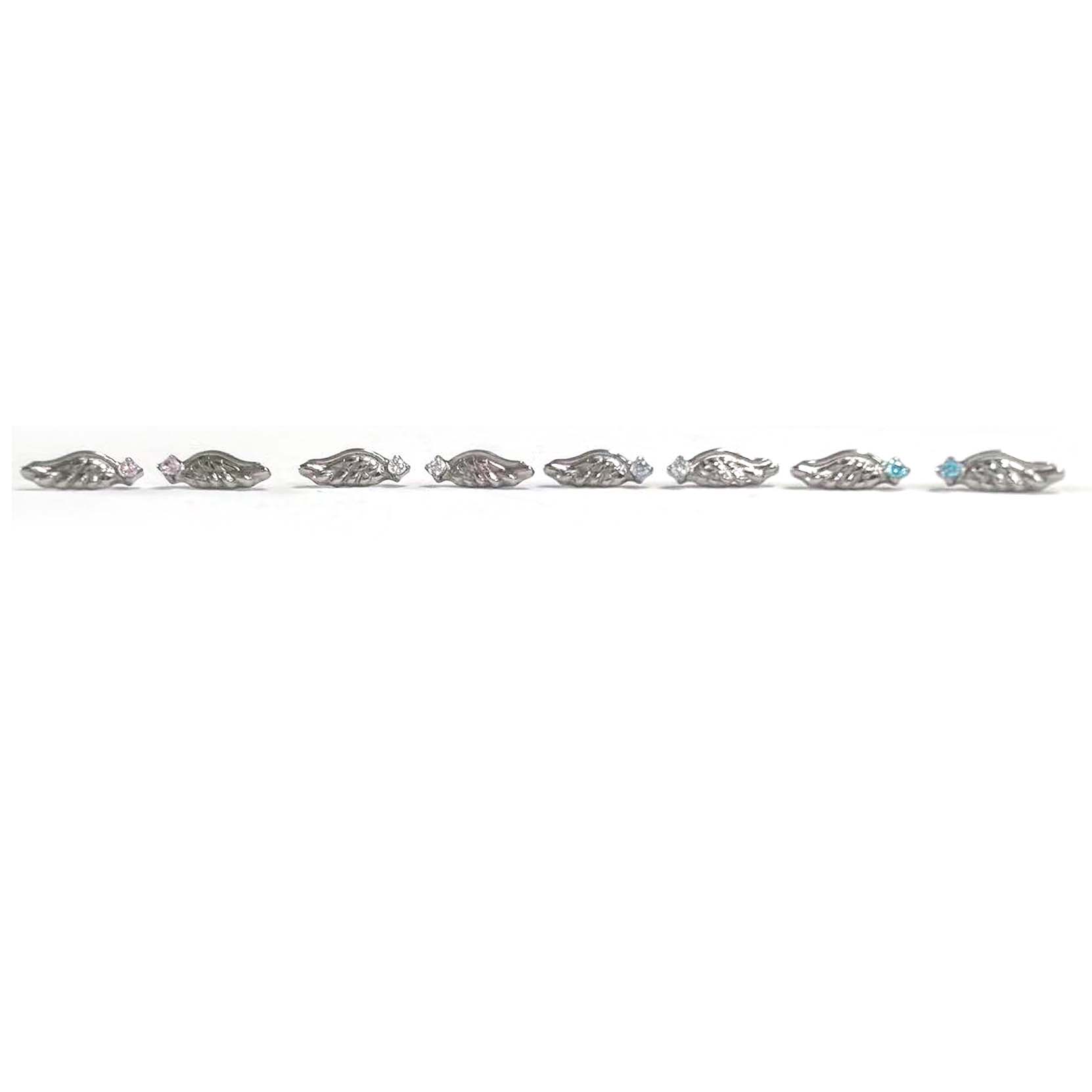 F136 Titanium Wings Ear Stud Helix Cartilage Piercing