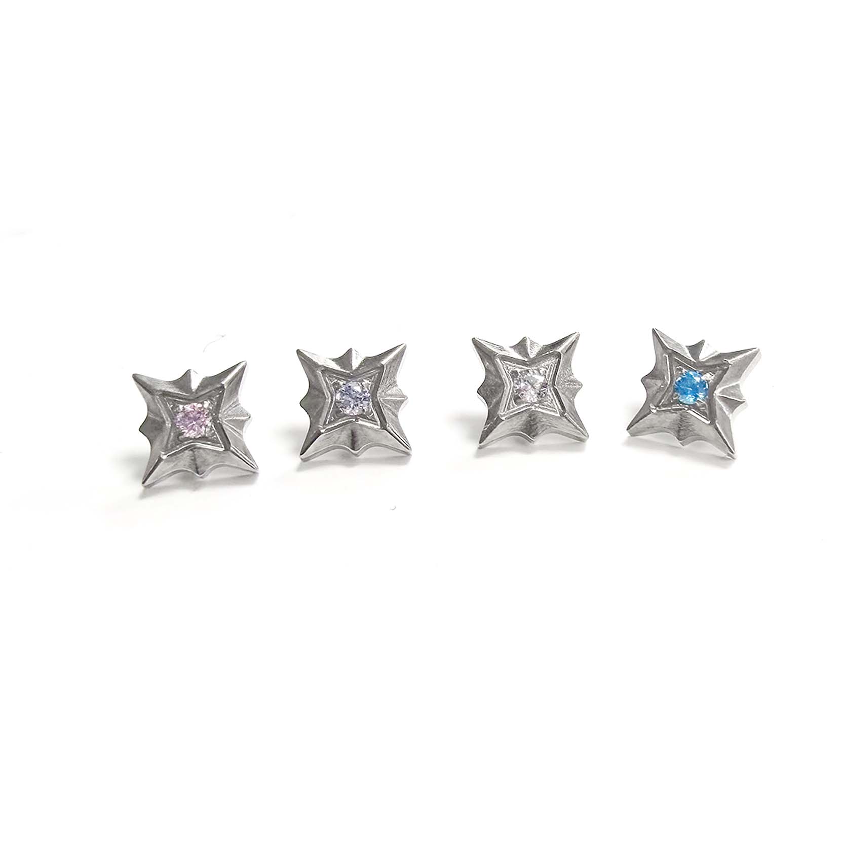 F136 Titanium Ray Star Ear Stud Helix Cartilage Piercing
