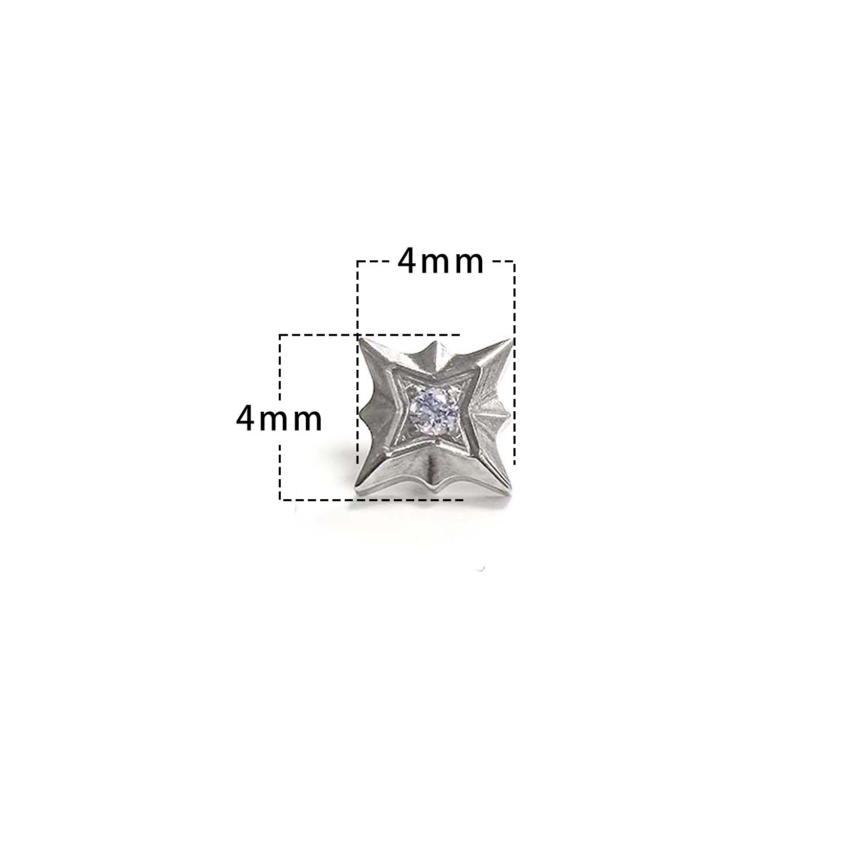 F136 Titanium Ray Star Ear Stud Helix Cartilage Piercing