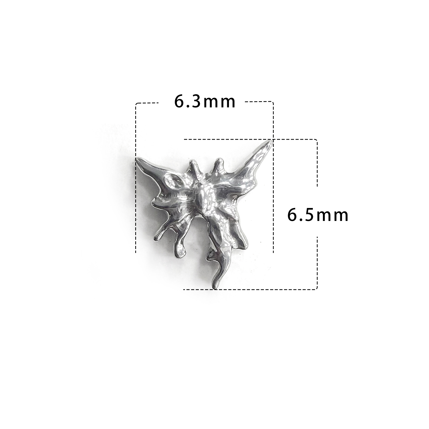 F136 Titanium Fluid Butterfly Ear Stud Helix Cartilage Piercing