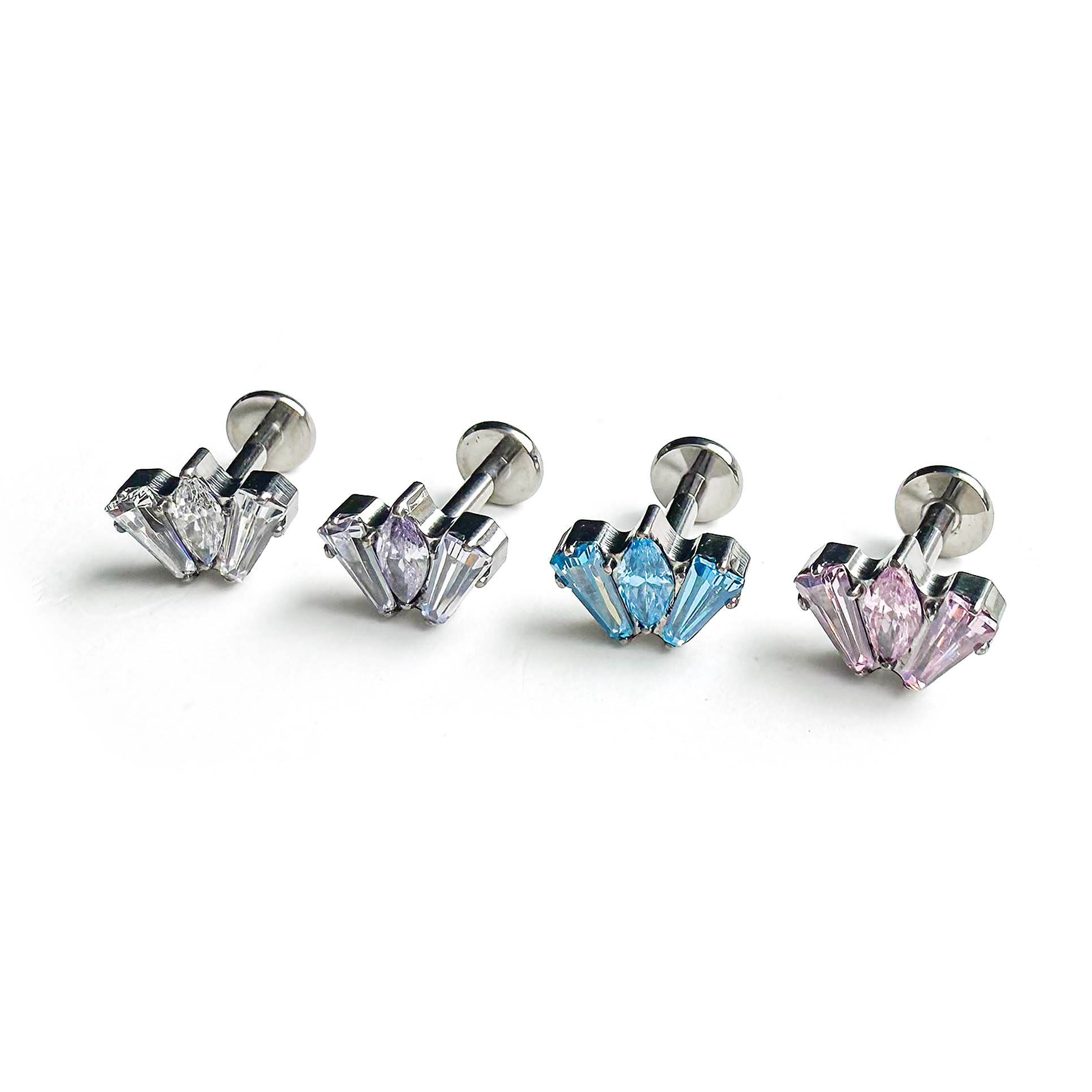 F136 Titanium Crown Ear Stud Helix Cartilage Piercing