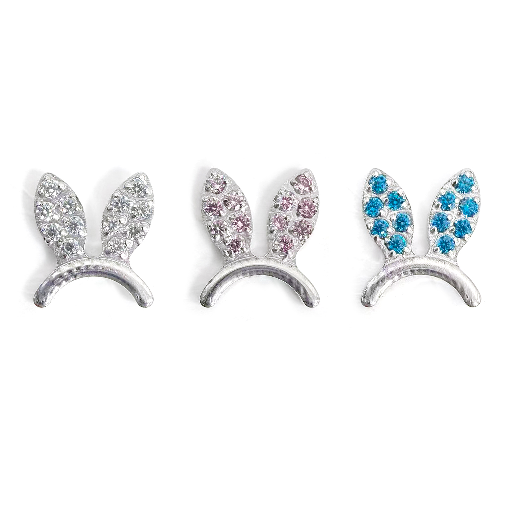 F136 Titanium Bunny Ears Ear Stud Helix Cartilage Piercing