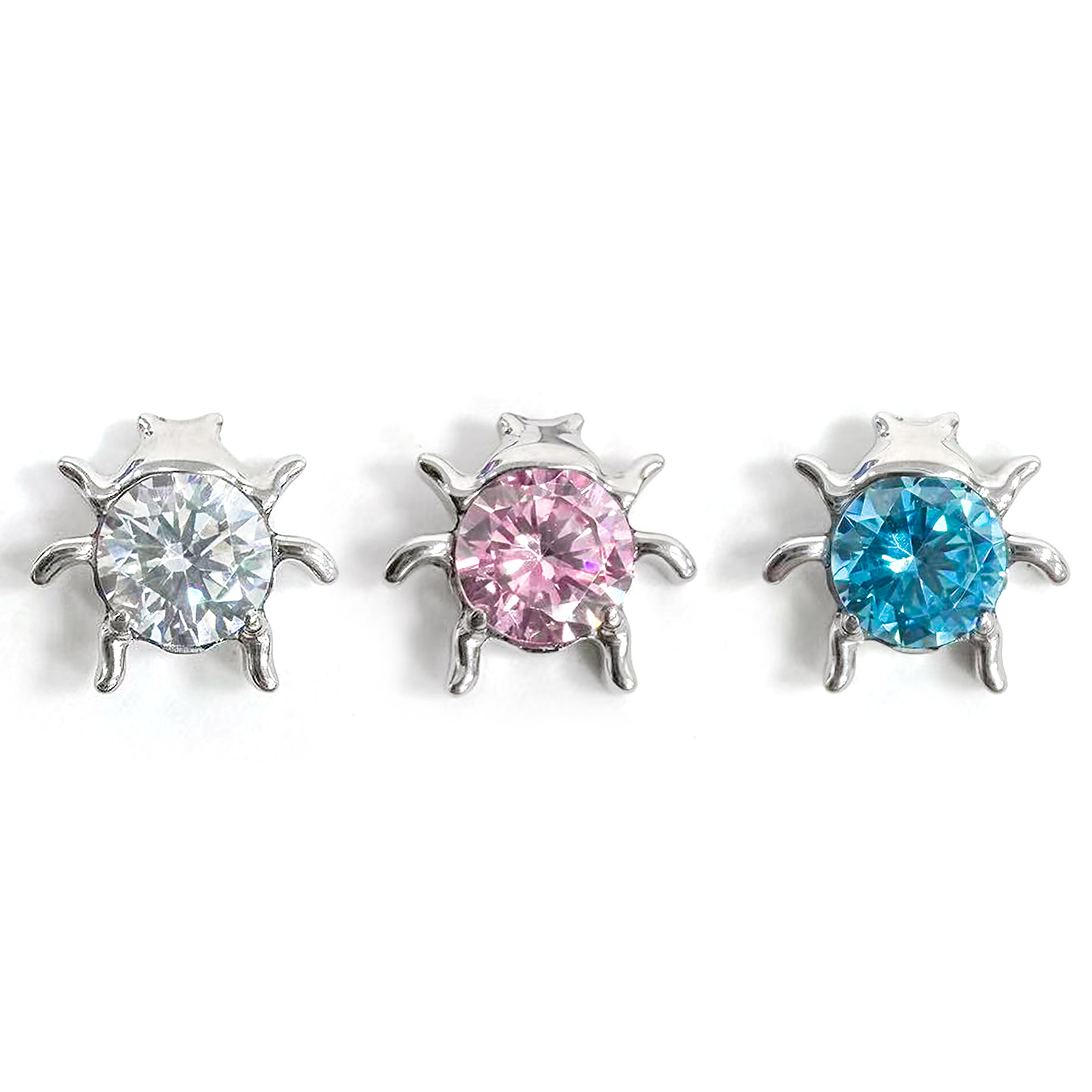 F136 Titanium Ladybug Ear Stud Helix Cartilage Piercing