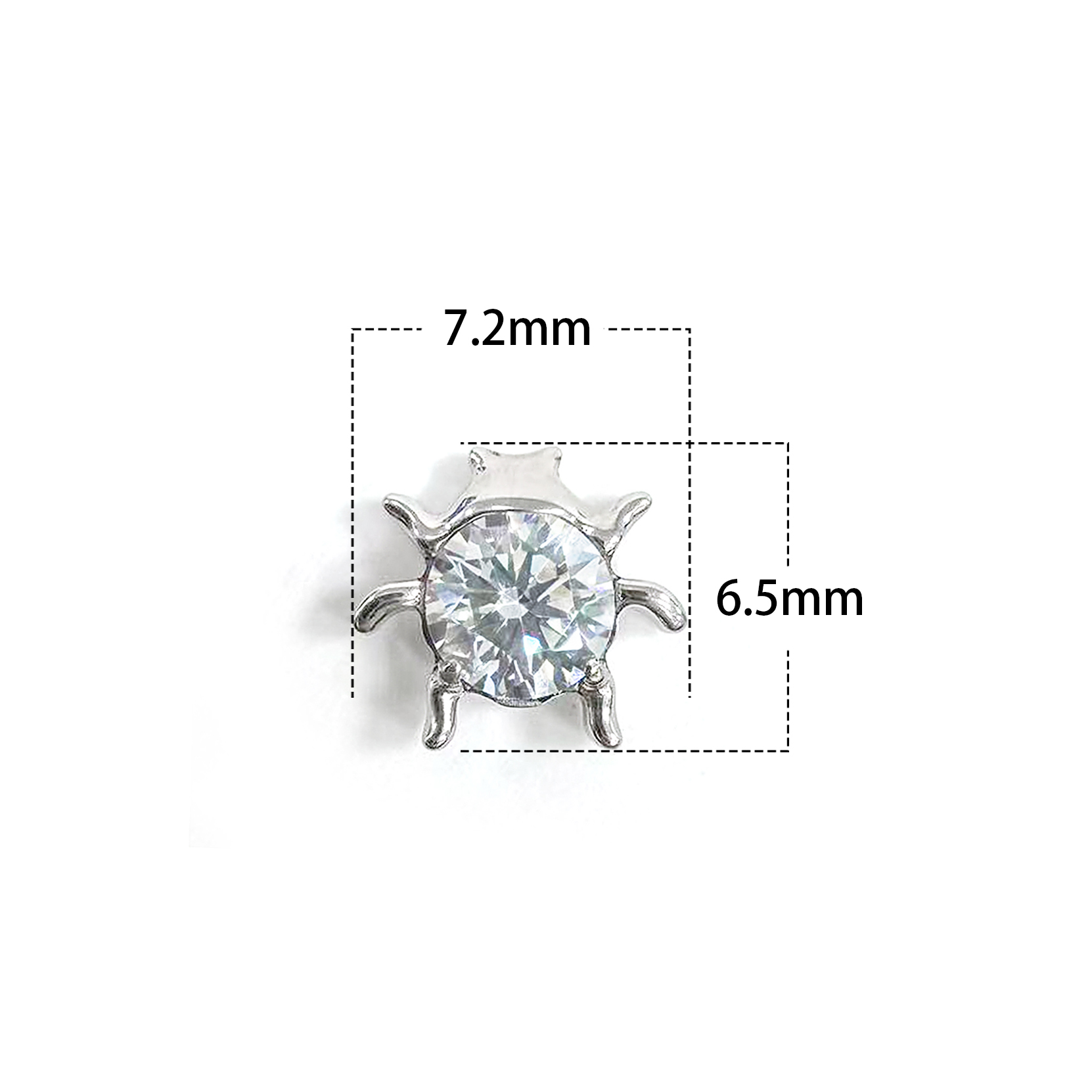 F136 Titanium Ladybug Ear Stud Helix Cartilage Piercing