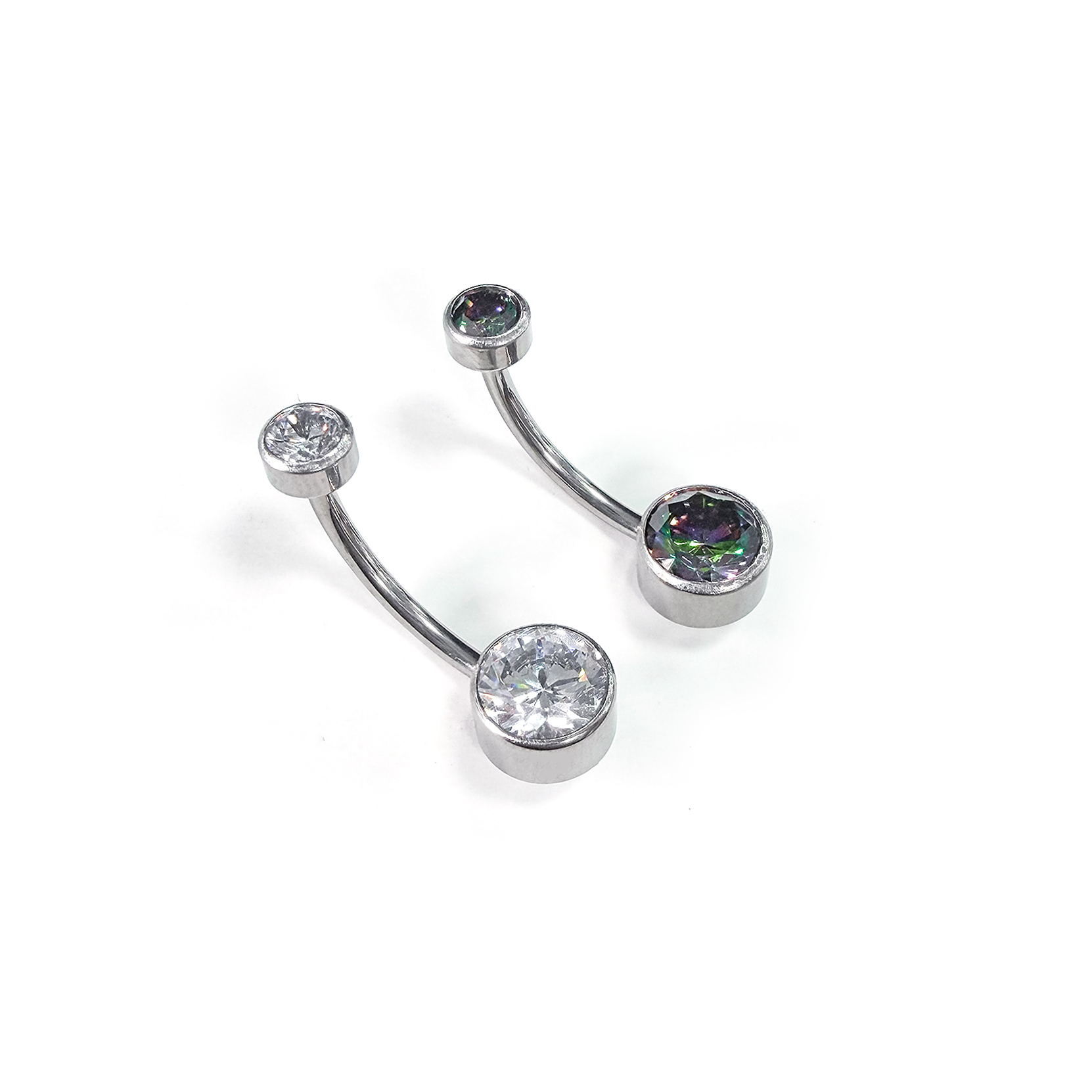 F136 Titanium Flat Back Navel Ring Belly Button Piercing