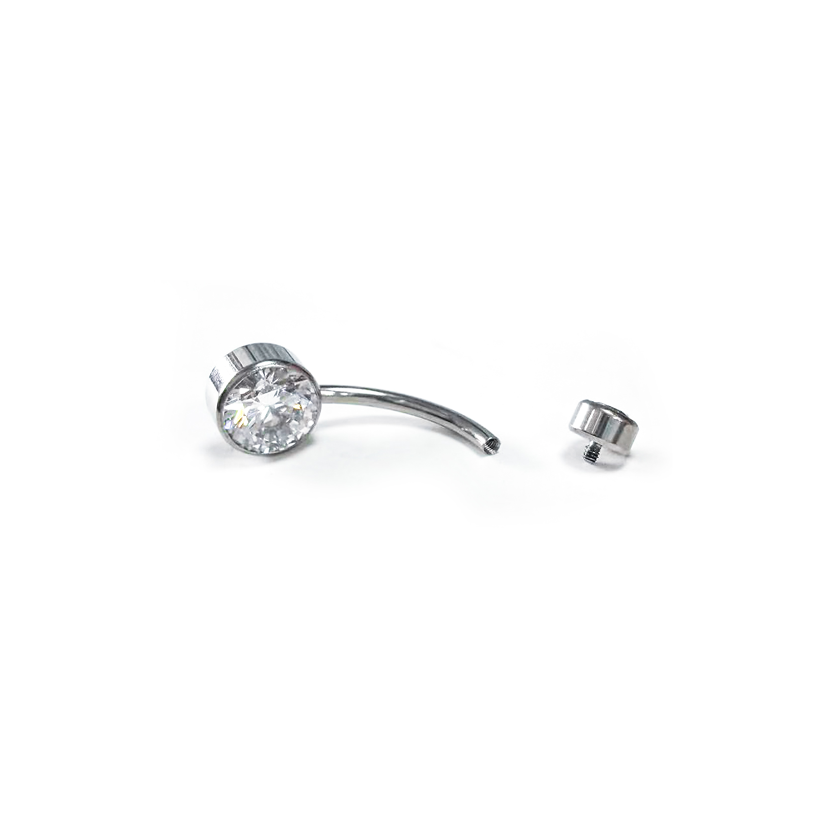 F136 Titanium Flat Back Navel Ring Belly Button Piercing