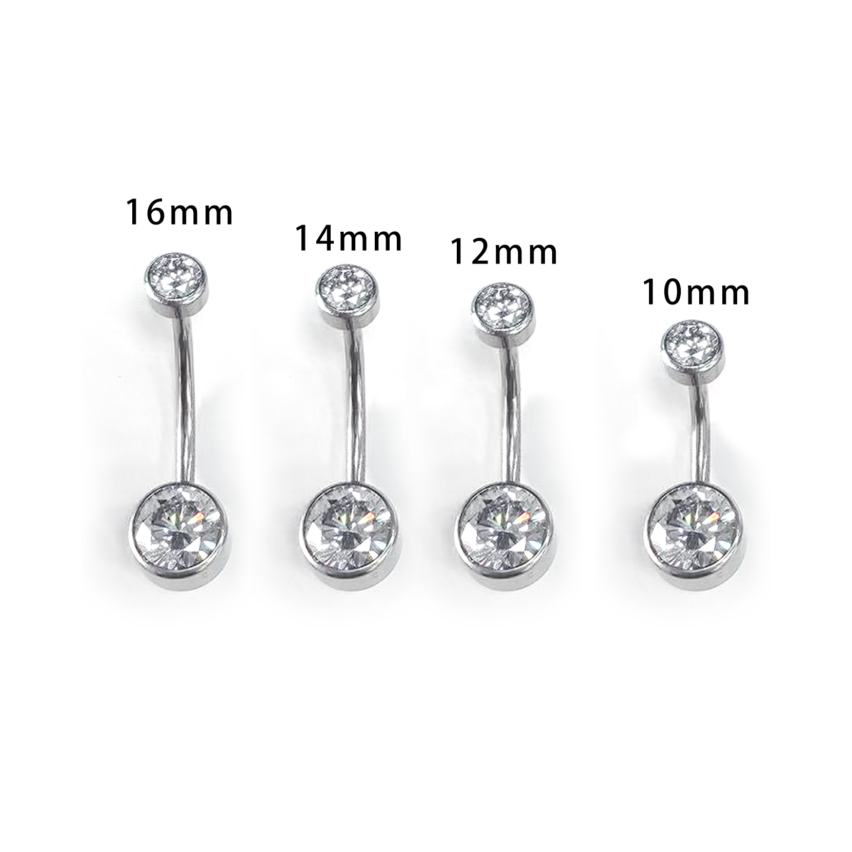 F136 Titanium Flat Back Navel Ring Belly Button Piercing