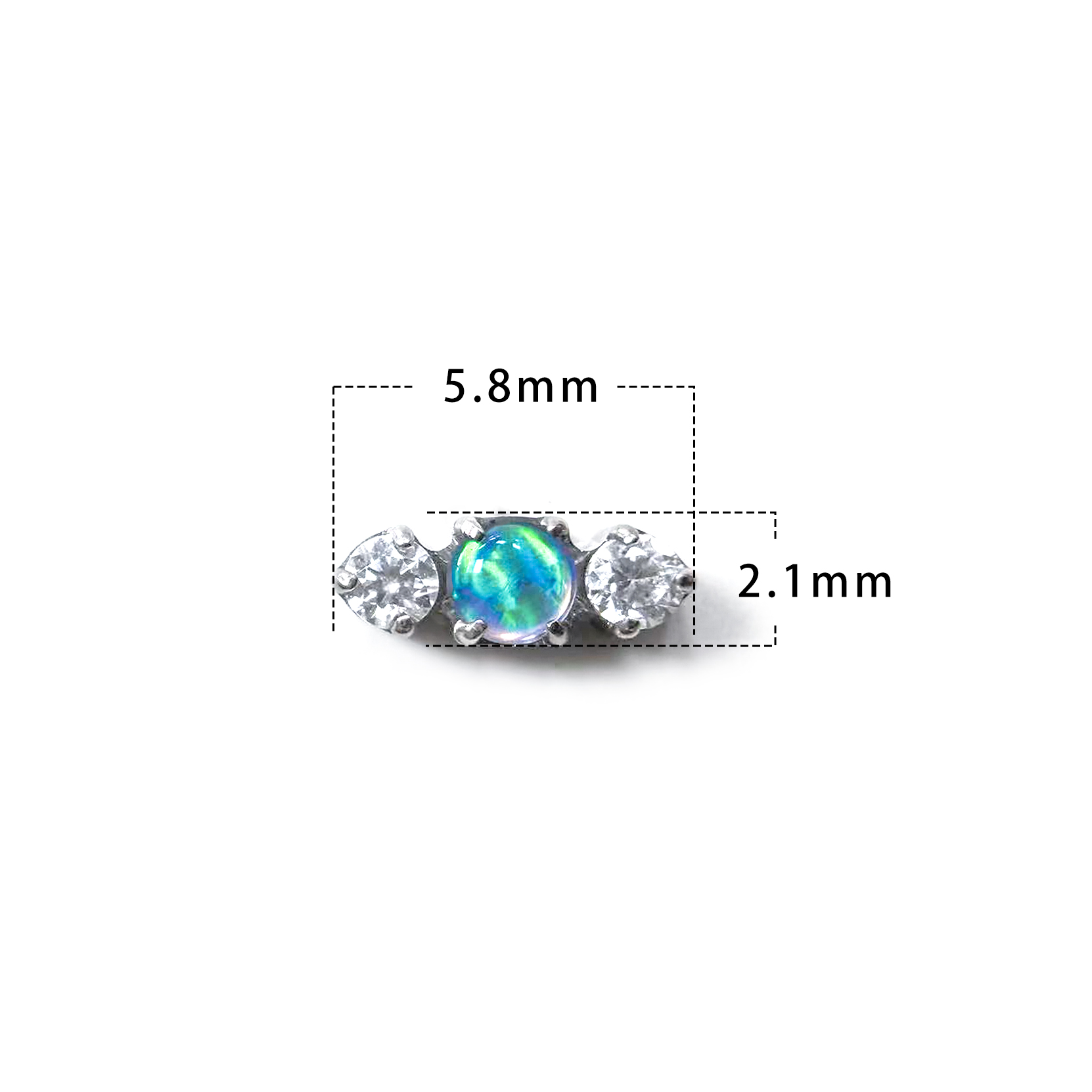 F136 Titanium Candy Ear Stud Helix Cartilage Piercing