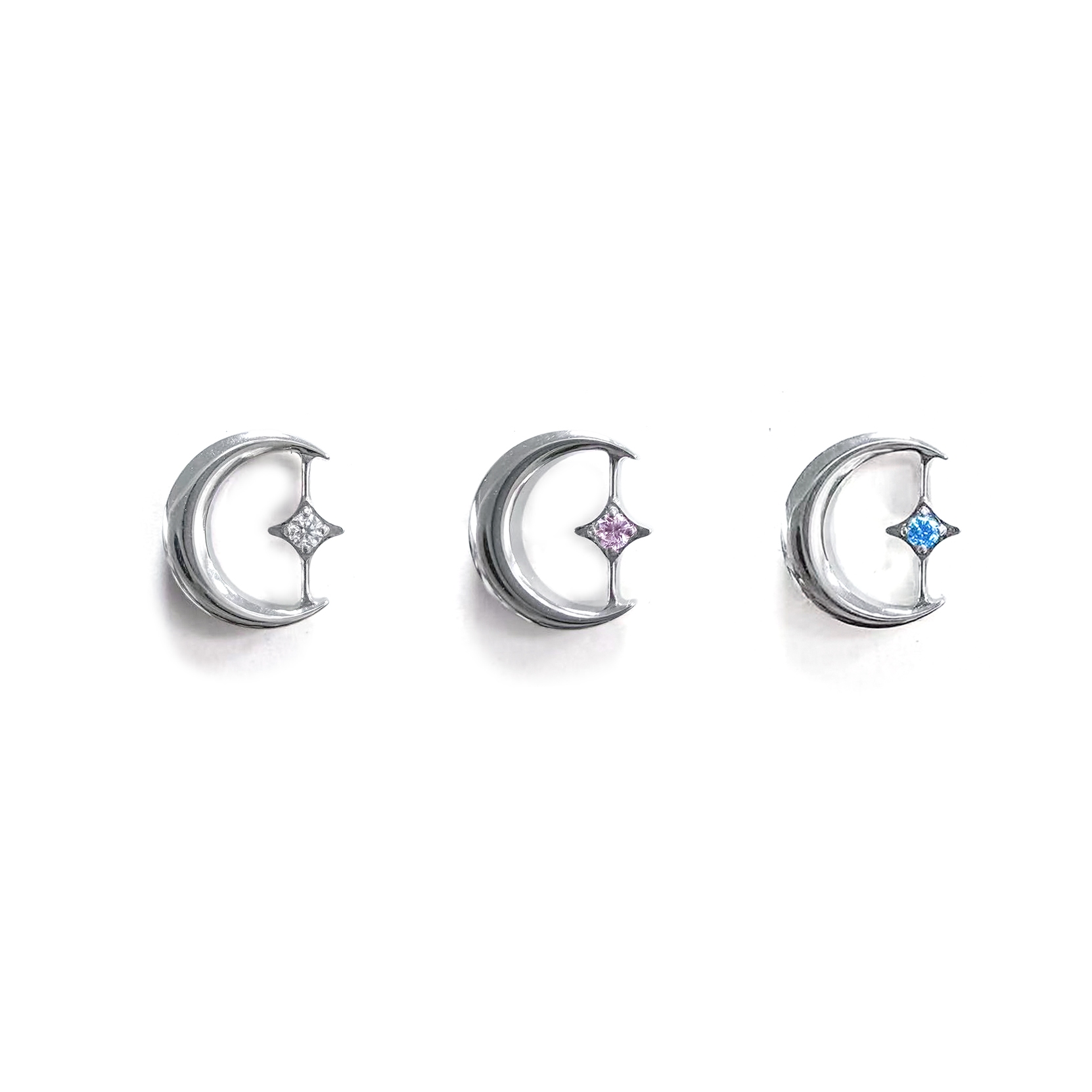 F136 Titanium Star & Moon Ear Stud Helix Cartilage Piercing