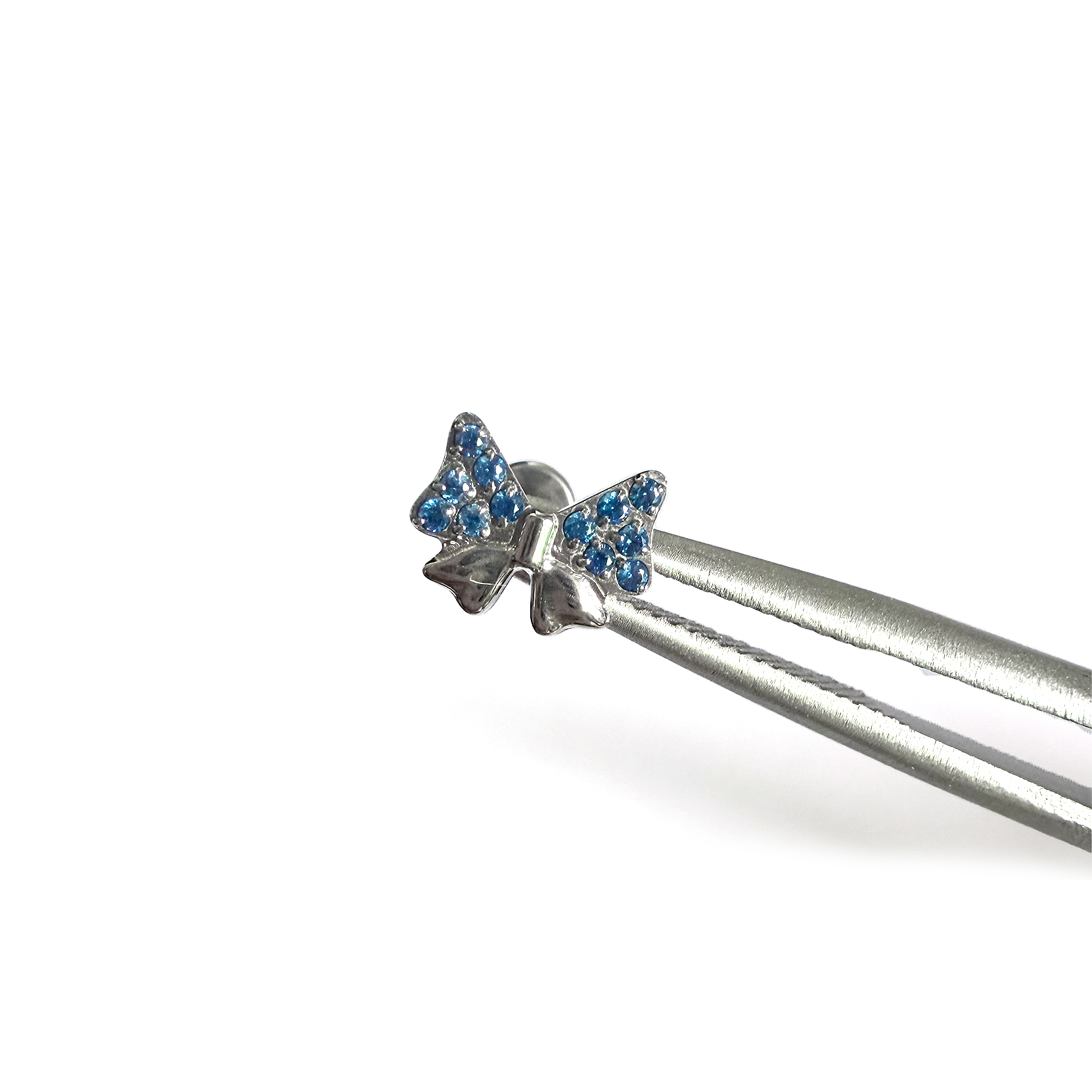 F136 Titanium Little Bow Ear Stud Helix Cartilage Piercing