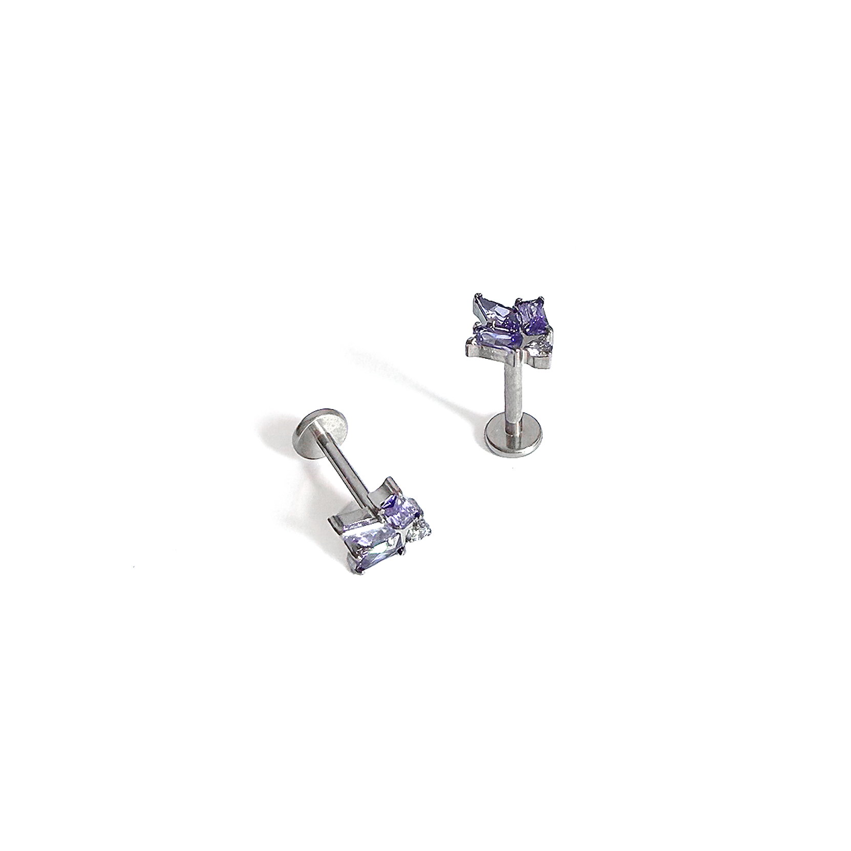 F136 Titanium Maple Leaf Torch Ear Stud Helix Cartilage Piercing