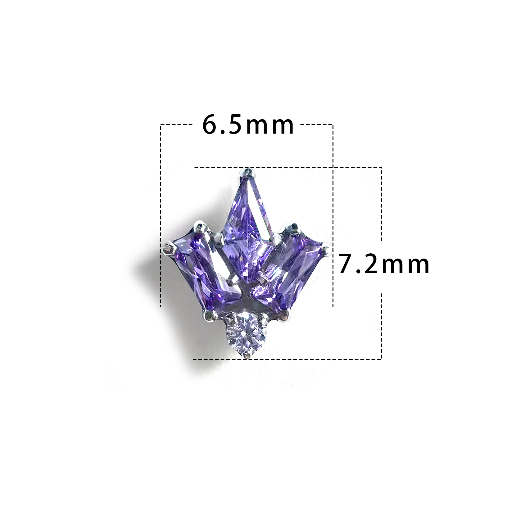 F136 Titanium Maple Leaf Torch Ear Stud Helix Cartilage Piercing