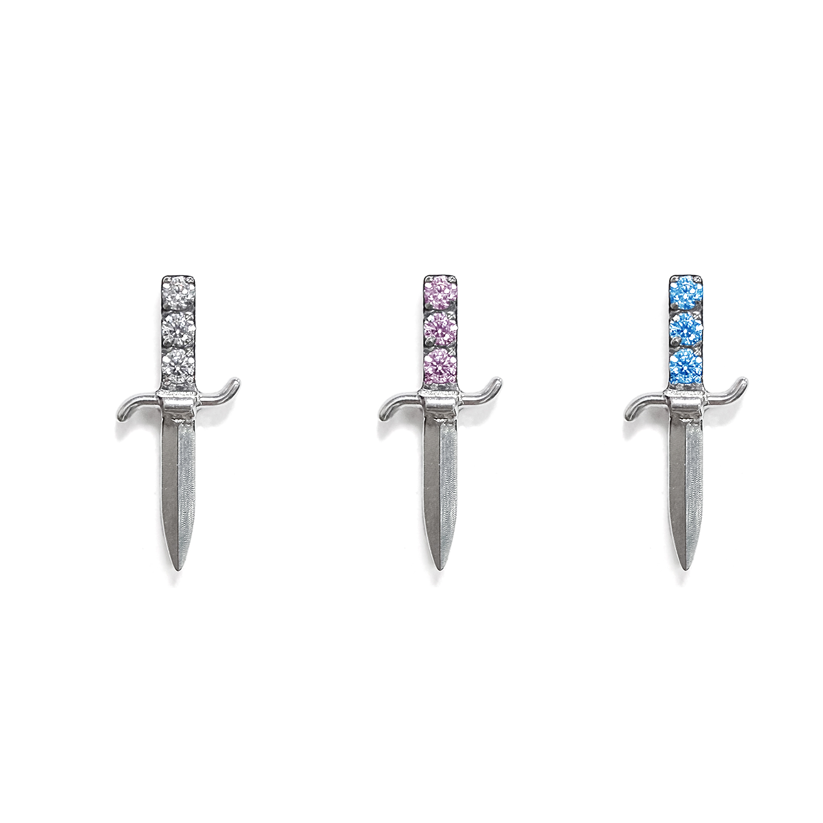 F136 Titanium Cross Sword Ear Stud Helix Cartilage Piercing