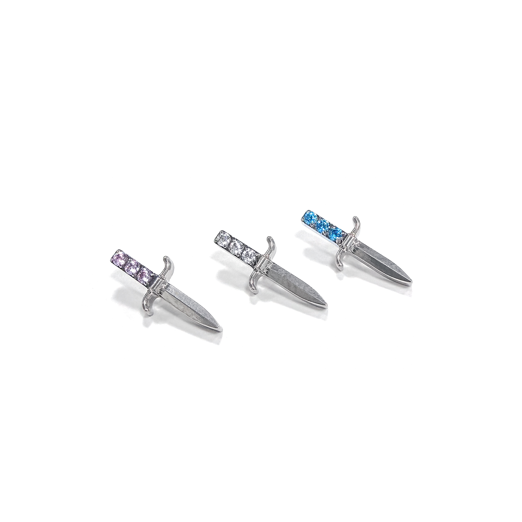 F136 Titanium Cross Sword Ear Stud Helix Cartilage Piercing