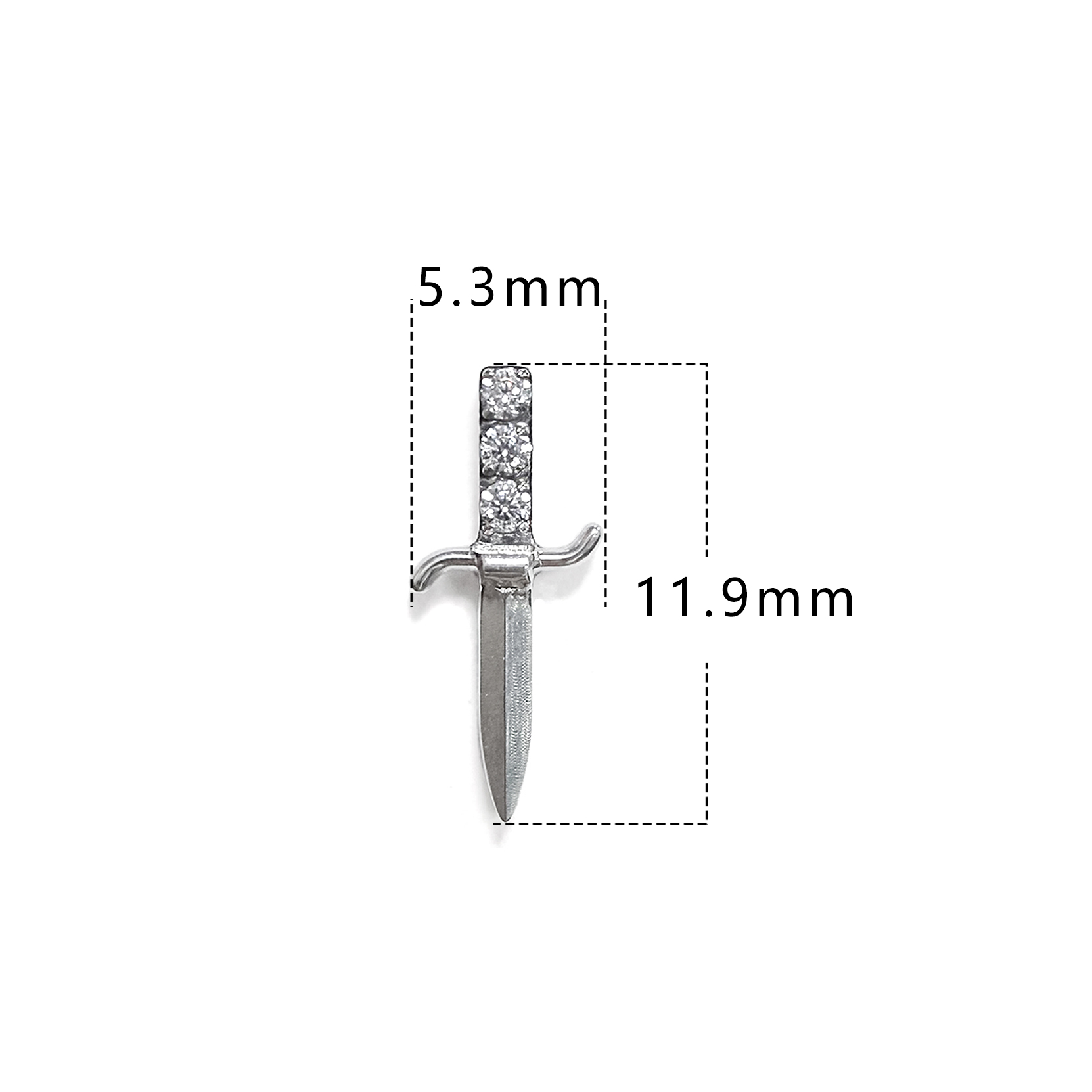 F136 Titanium Cross Sword Ear Stud Helix Cartilage Piercing