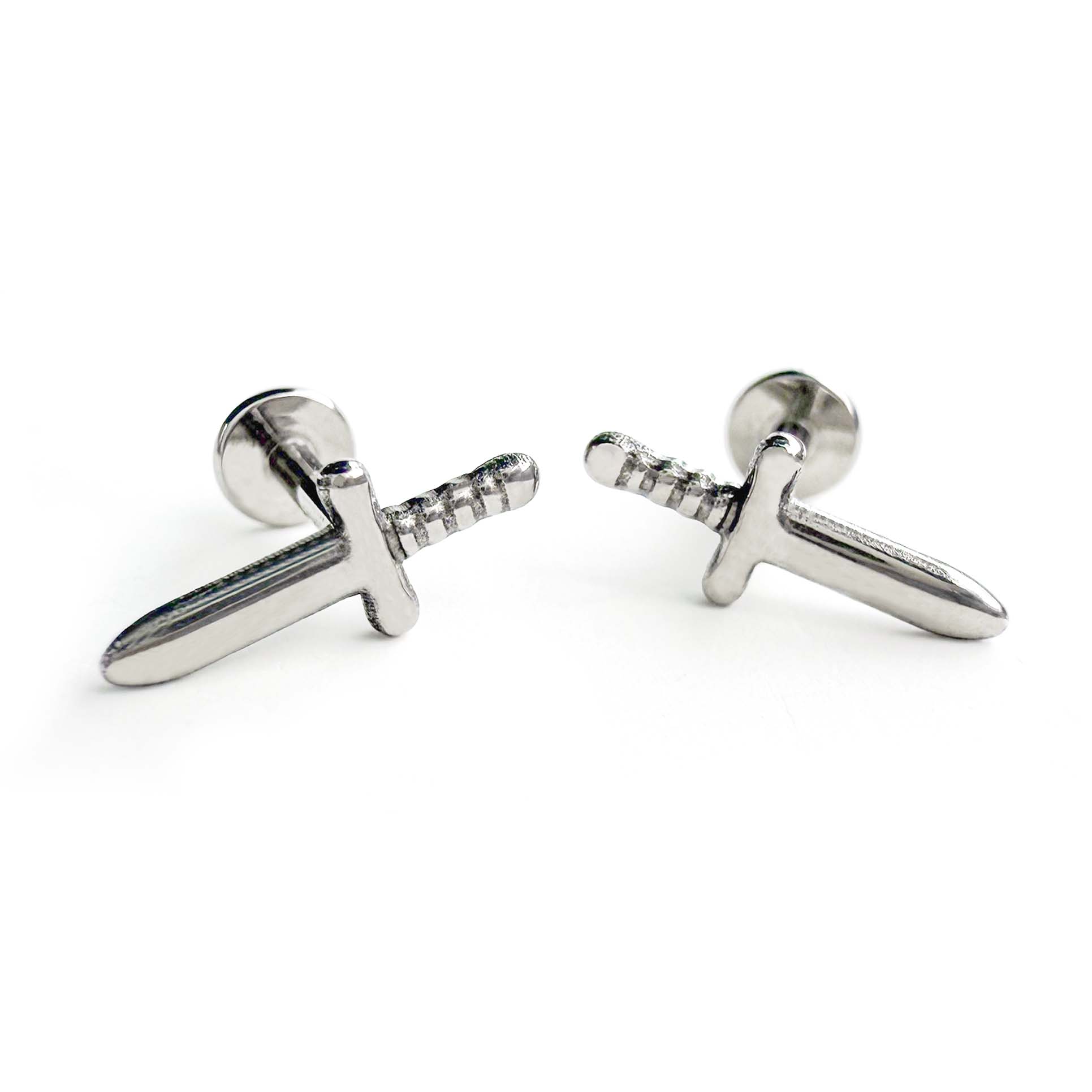 F136 Titanium Dagger Ear Stud Helix Cartilage Piercing