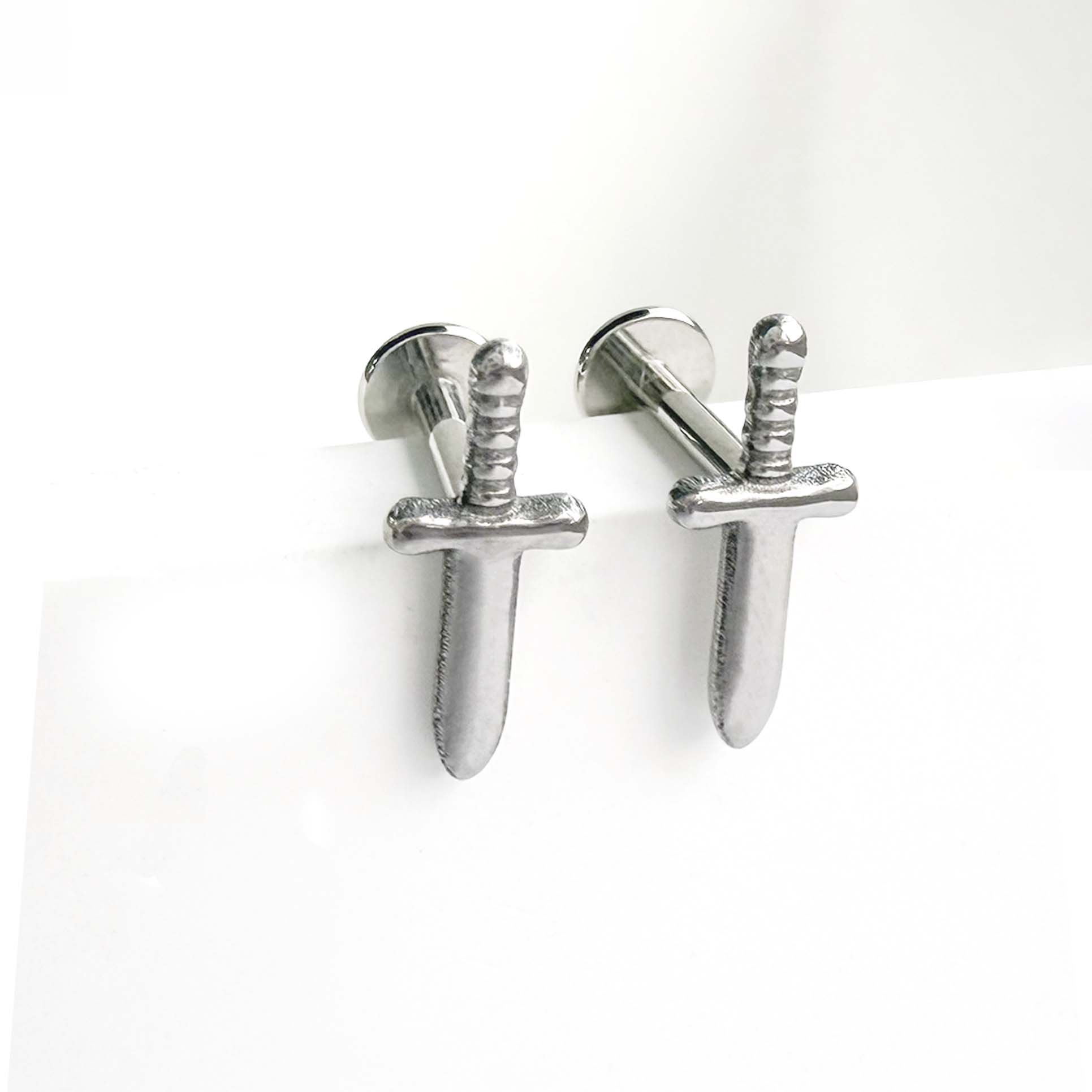 F136 Titanium Dagger Ear Stud Helix Cartilage Piercing