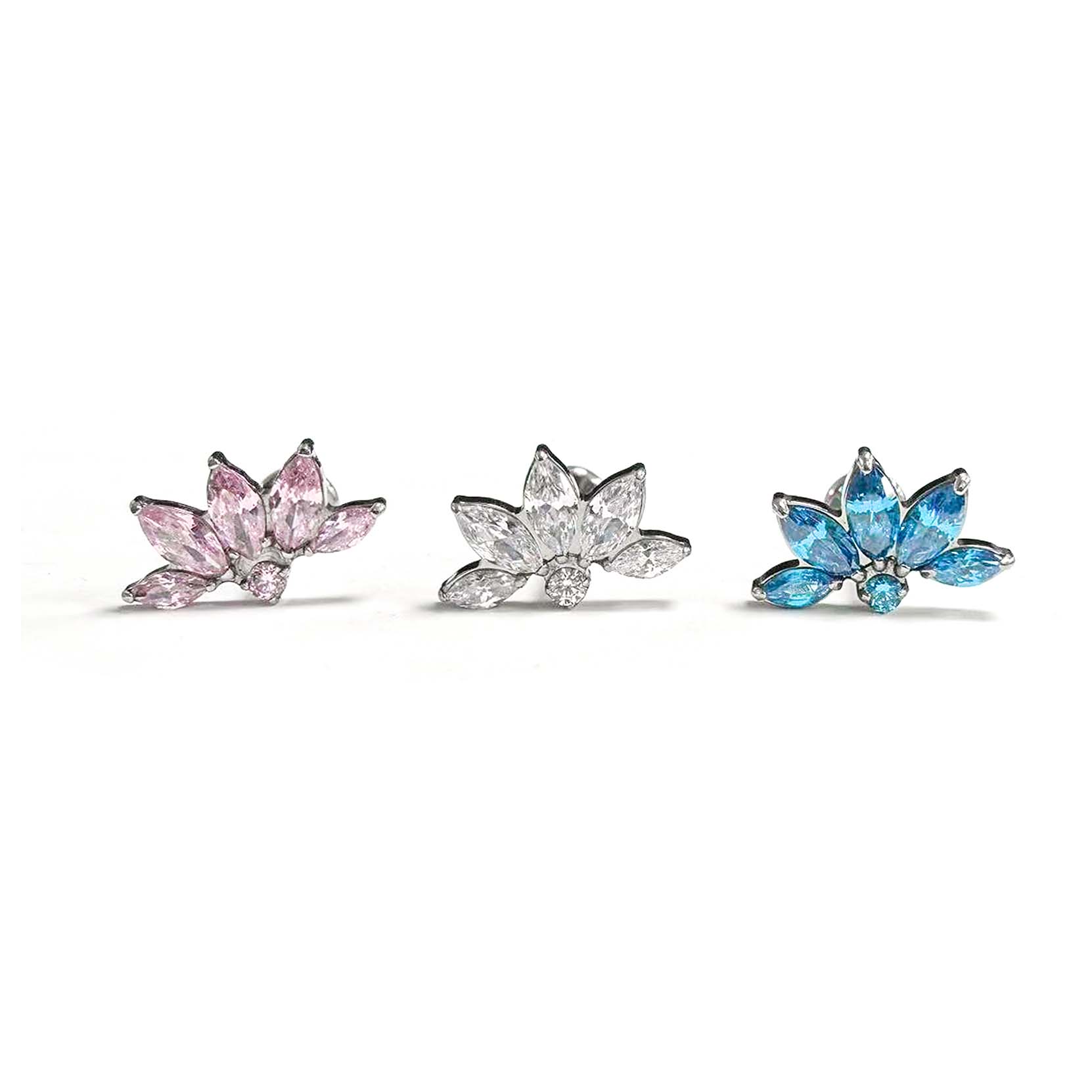 F136 Titanium Fan Ear Stud Helix Cartilage Piercing