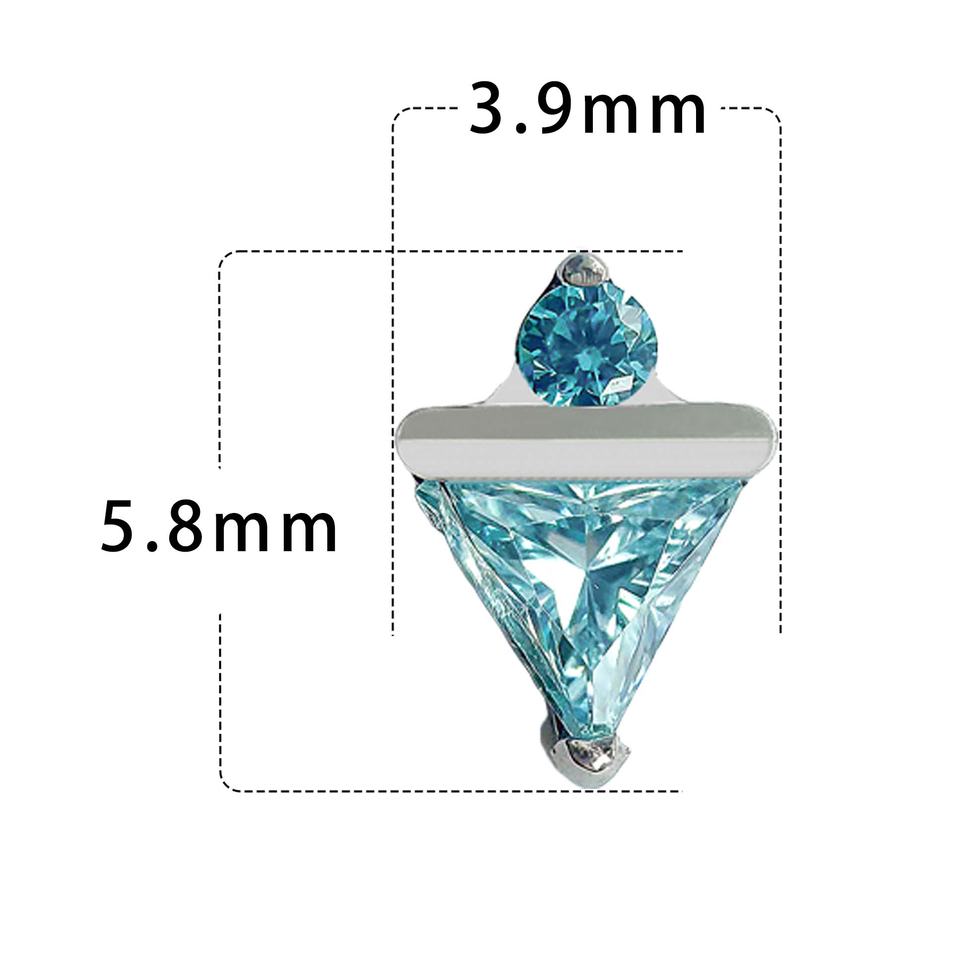 F136 Titanium Ice Cream Ear Stud Helix Cartilage Piercing