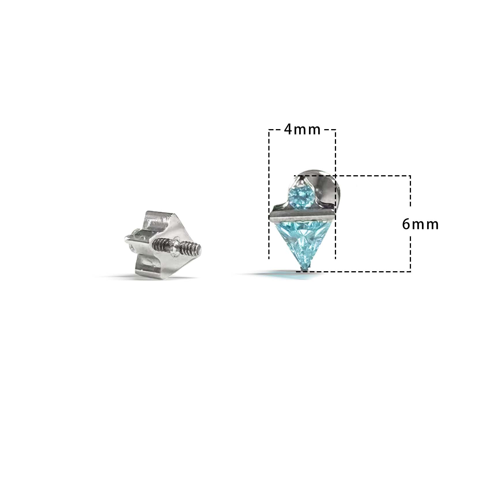 F136 Titanium Ice Cream Ear Stud Helix Cartilage Piercing