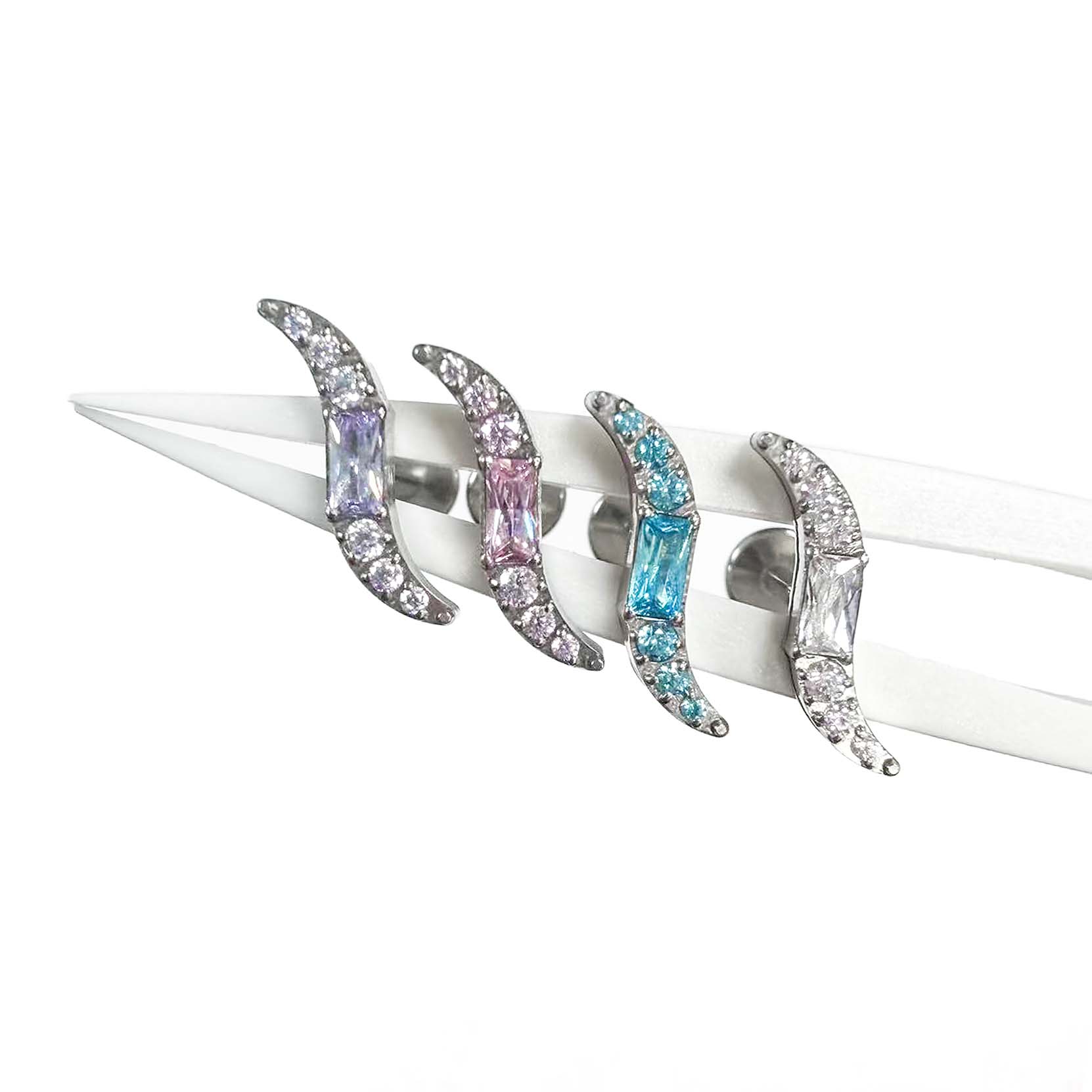 F136 Titanium Dart Ear Stud Helix Cartilage Piercing