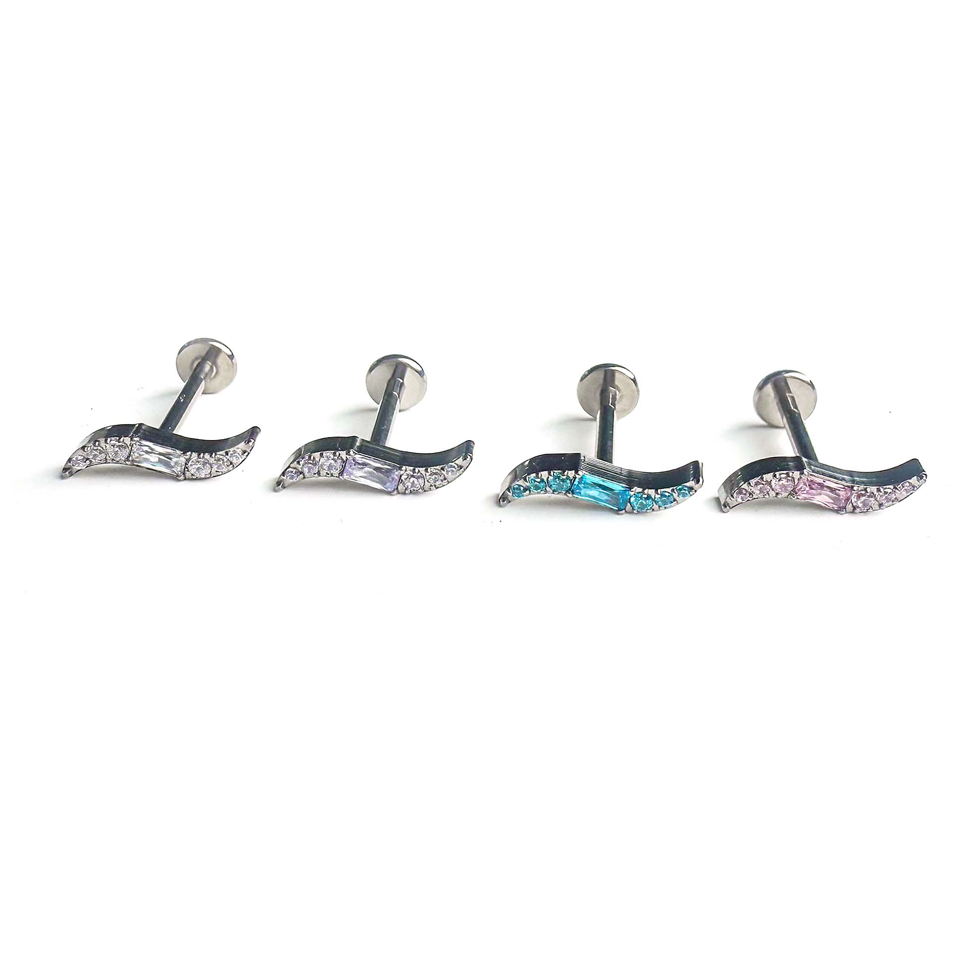 F136 Titanium Dart Ear Stud Helix Cartilage Piercing