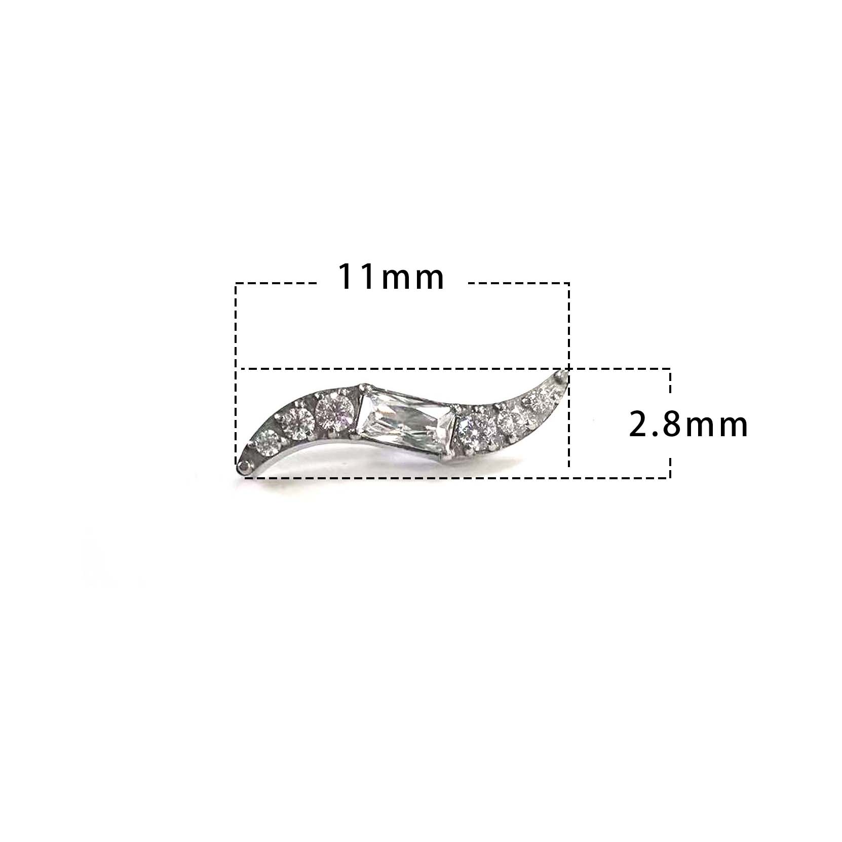 F136 Titanium Dart Ear Stud Helix Cartilage Piercing