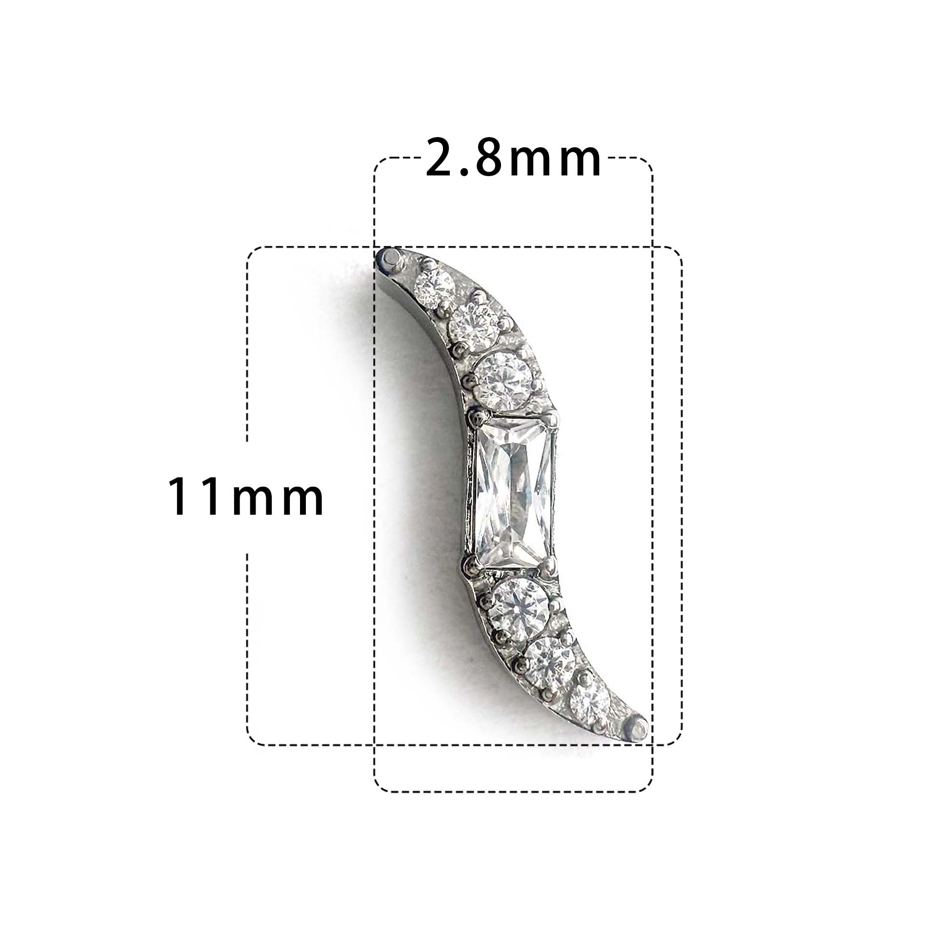 F136 Titanium Dart Ear Stud Helix Cartilage Piercing