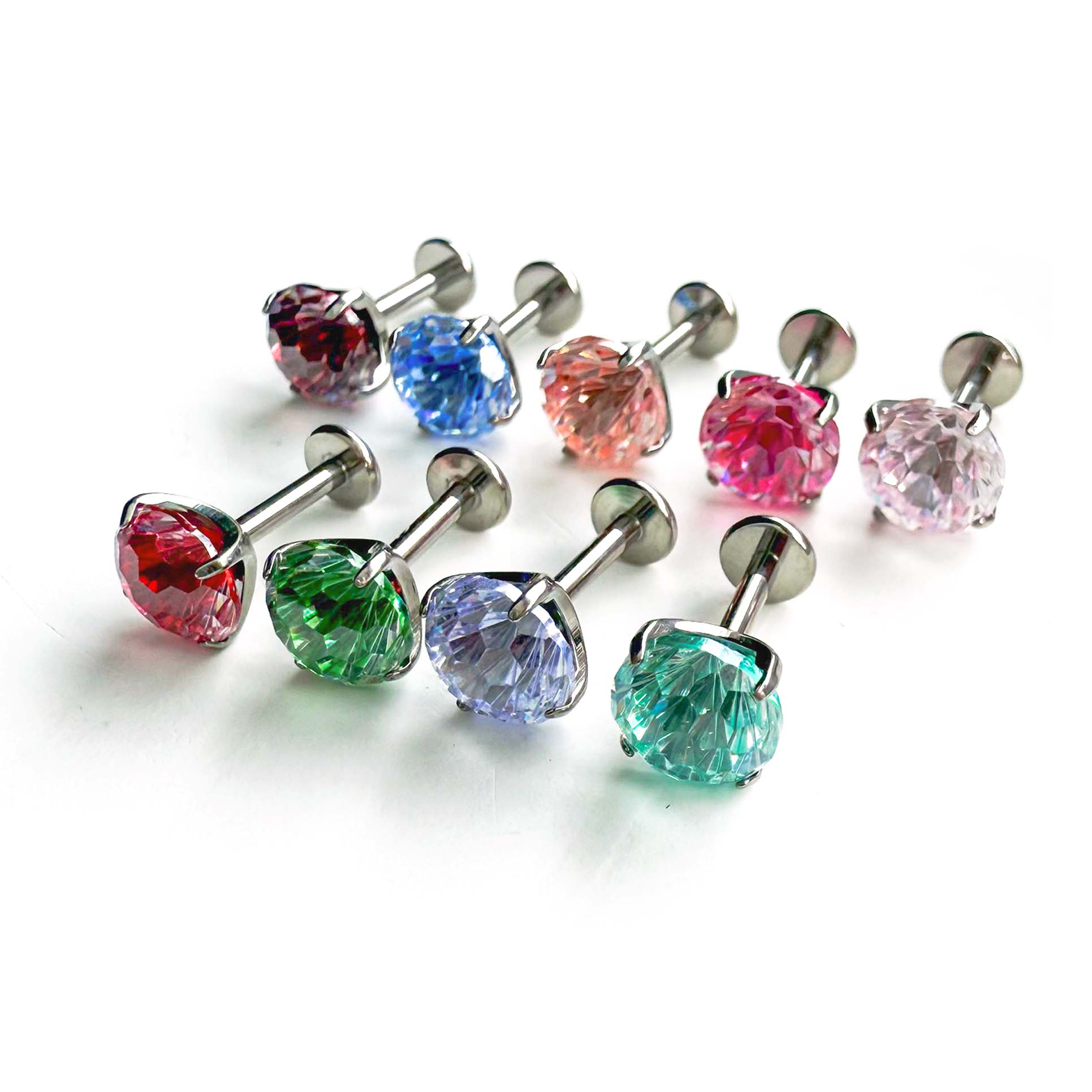 F136 Titanium Lava Core Firework Ear Stud Helix Cartilage Piercing