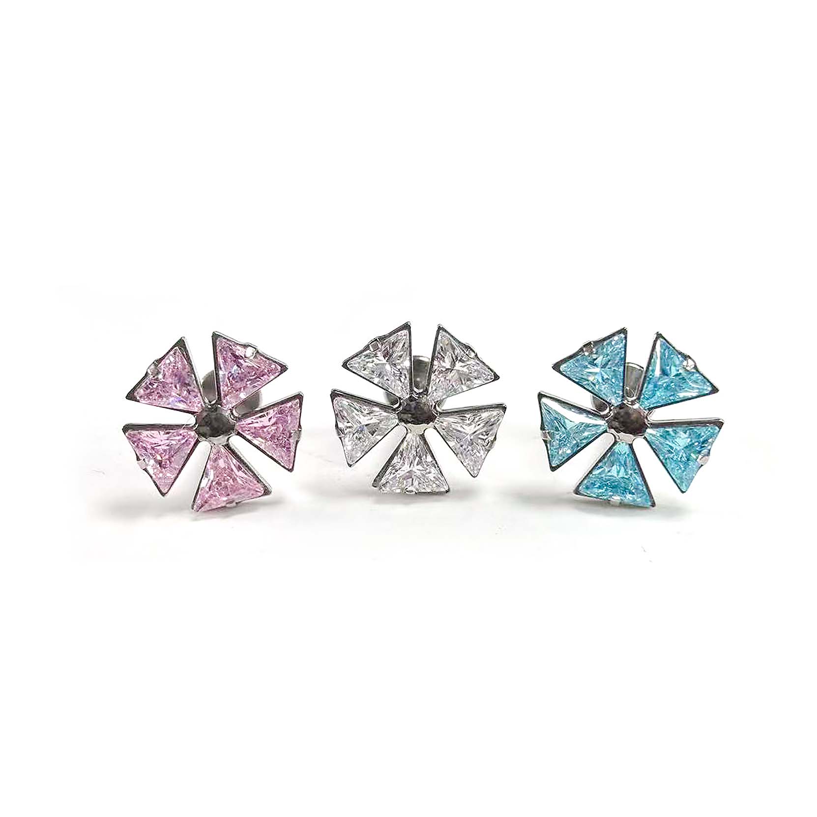 F136 Titanium Pinwheel Ear Stud Helix Cartilage Piercing
