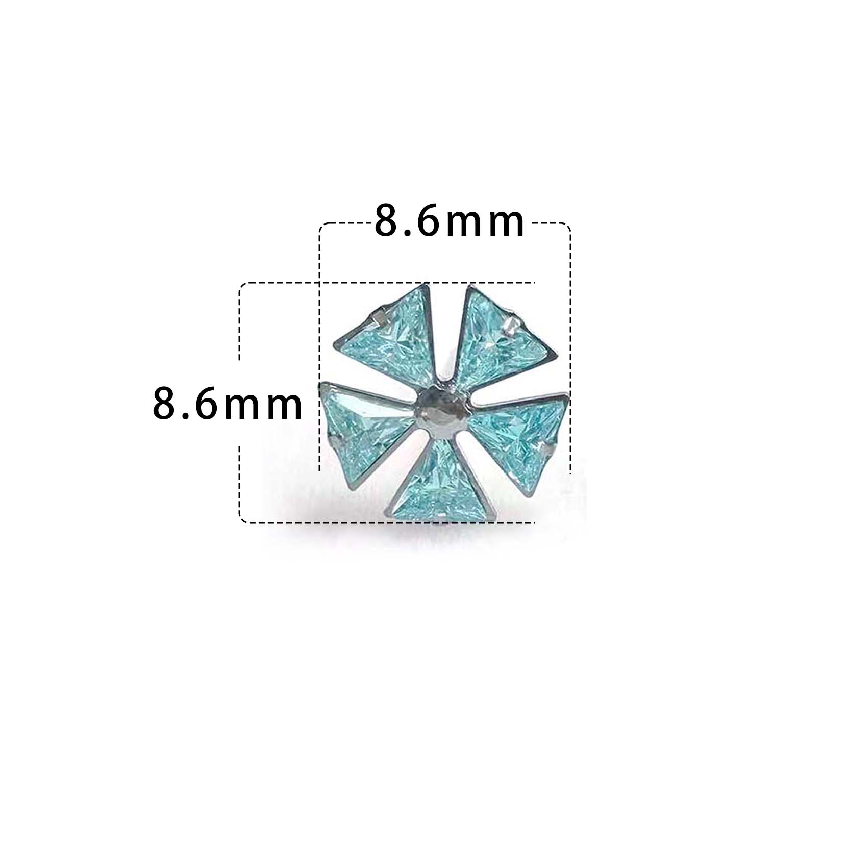 F136 Titanium Pinwheel Ear Stud Helix Cartilage Piercing