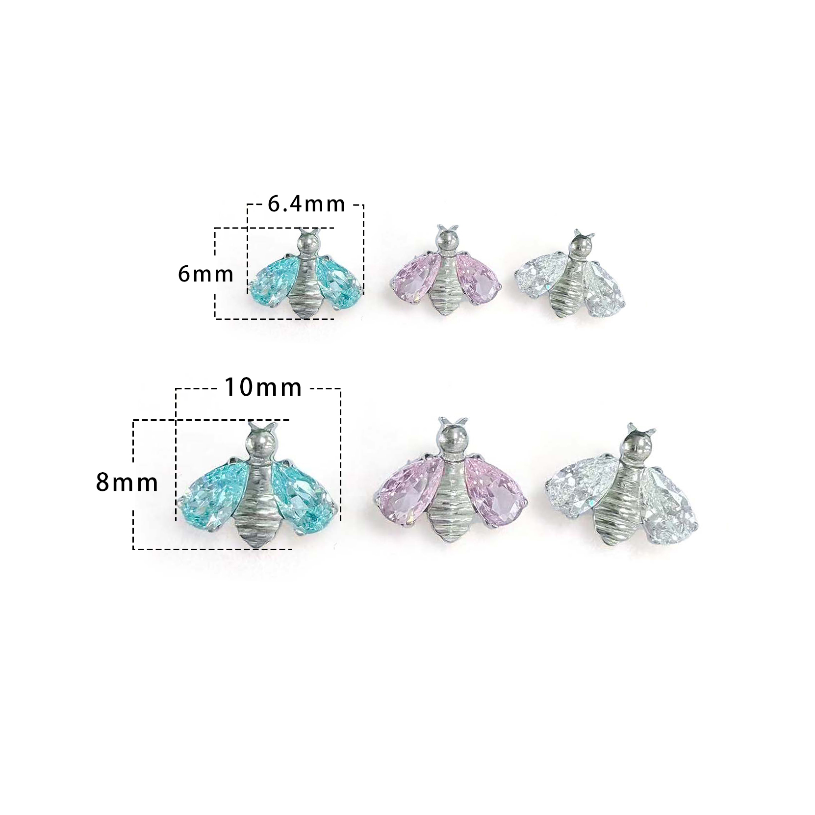 F136 Titanium Bee Ear Stud Helix Cartilage Piercing