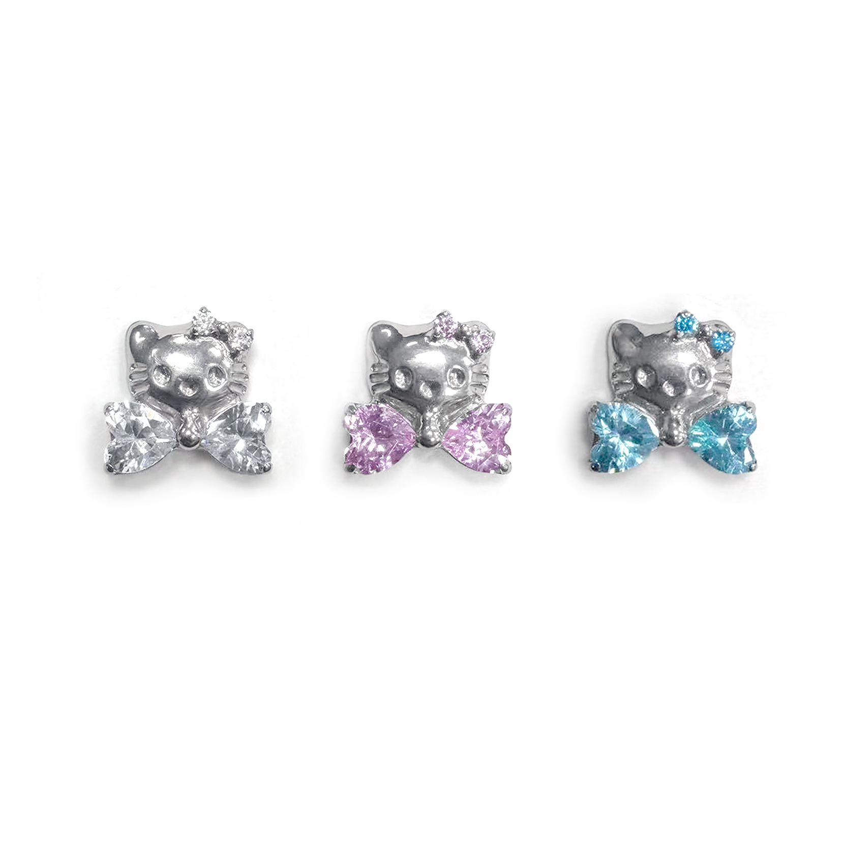 F136 Titanium Hello Kitty Ear Stud Helix Cartilage Piercing