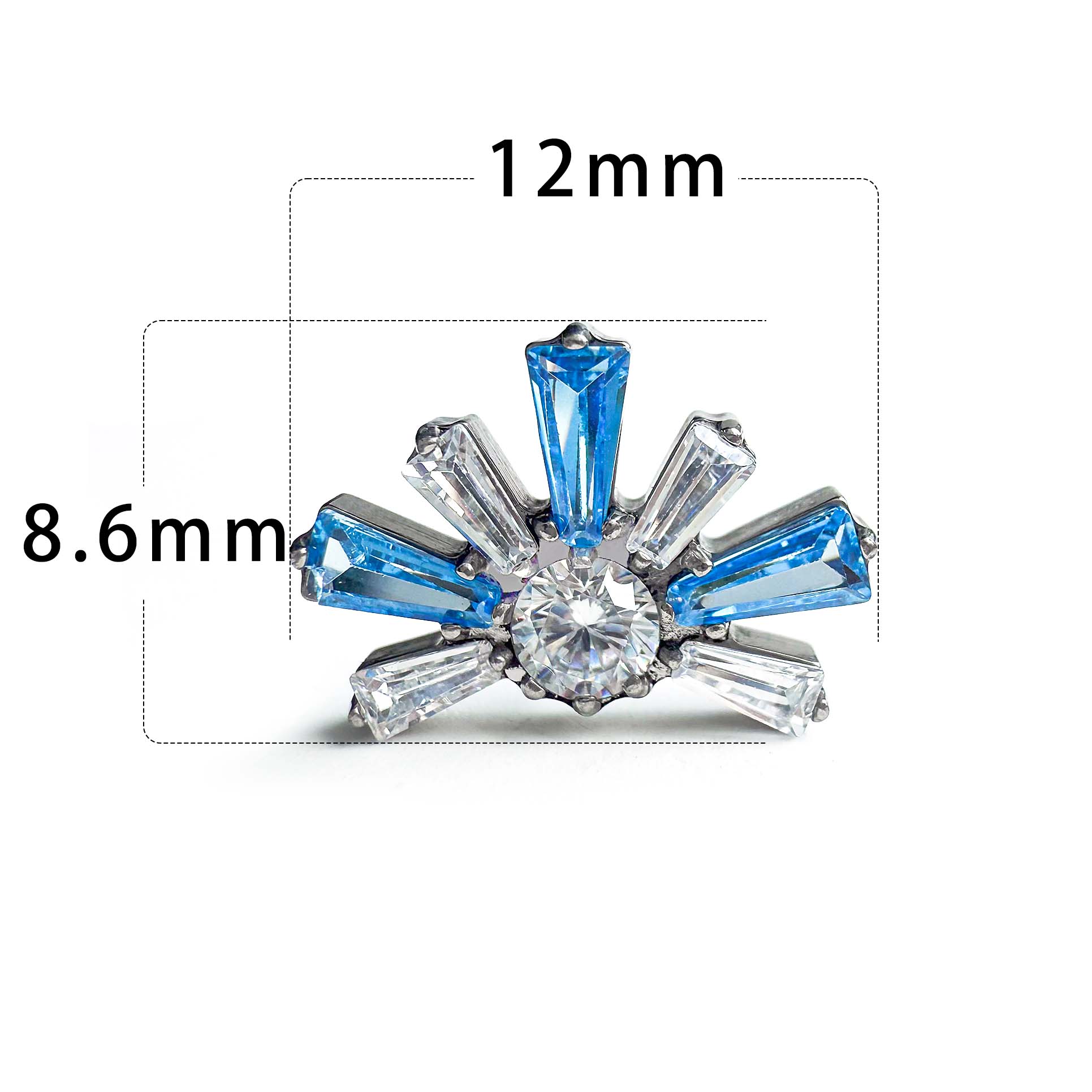 F136 Titanium Water Lily Ear Stud Helix Cartilage Piercing