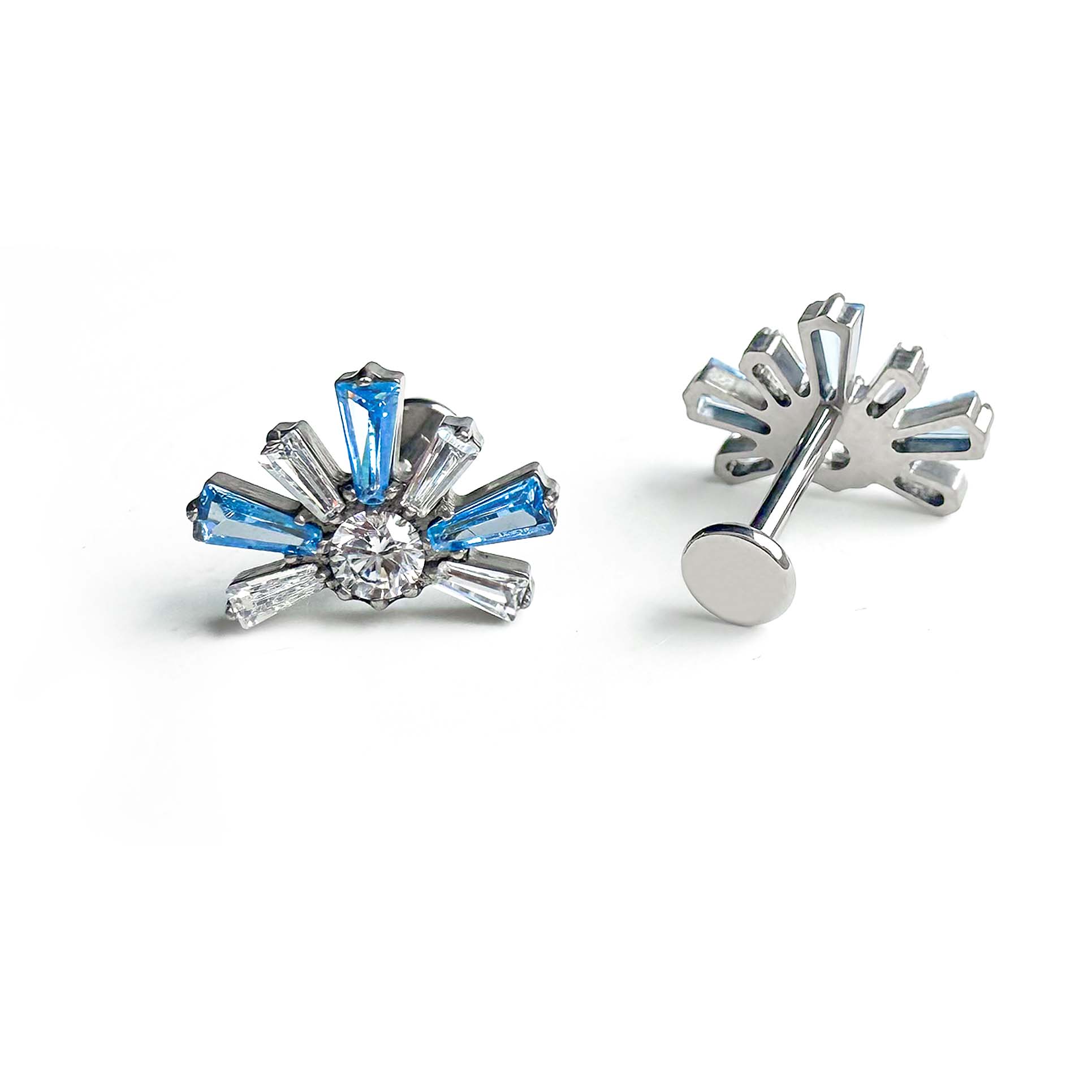 F136 Titanium Water Lily Ear Stud Helix Cartilage Piercing