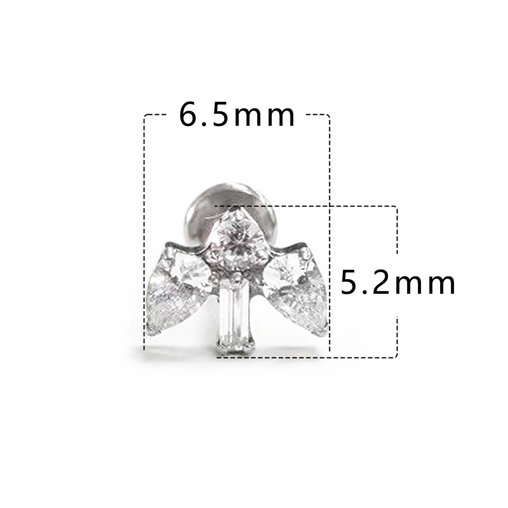F136 Titanium Swallow Ear Stud Helix Cartilage Piercing