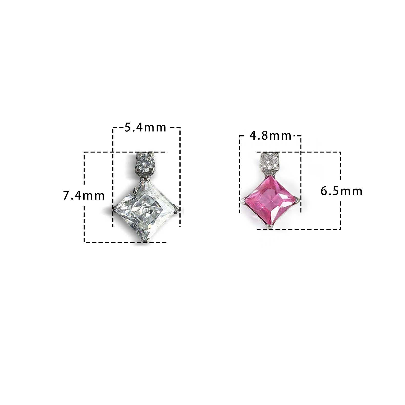 F136 Titanium Rock Candy CZ Ear Stud Helix Cartilage Piercing