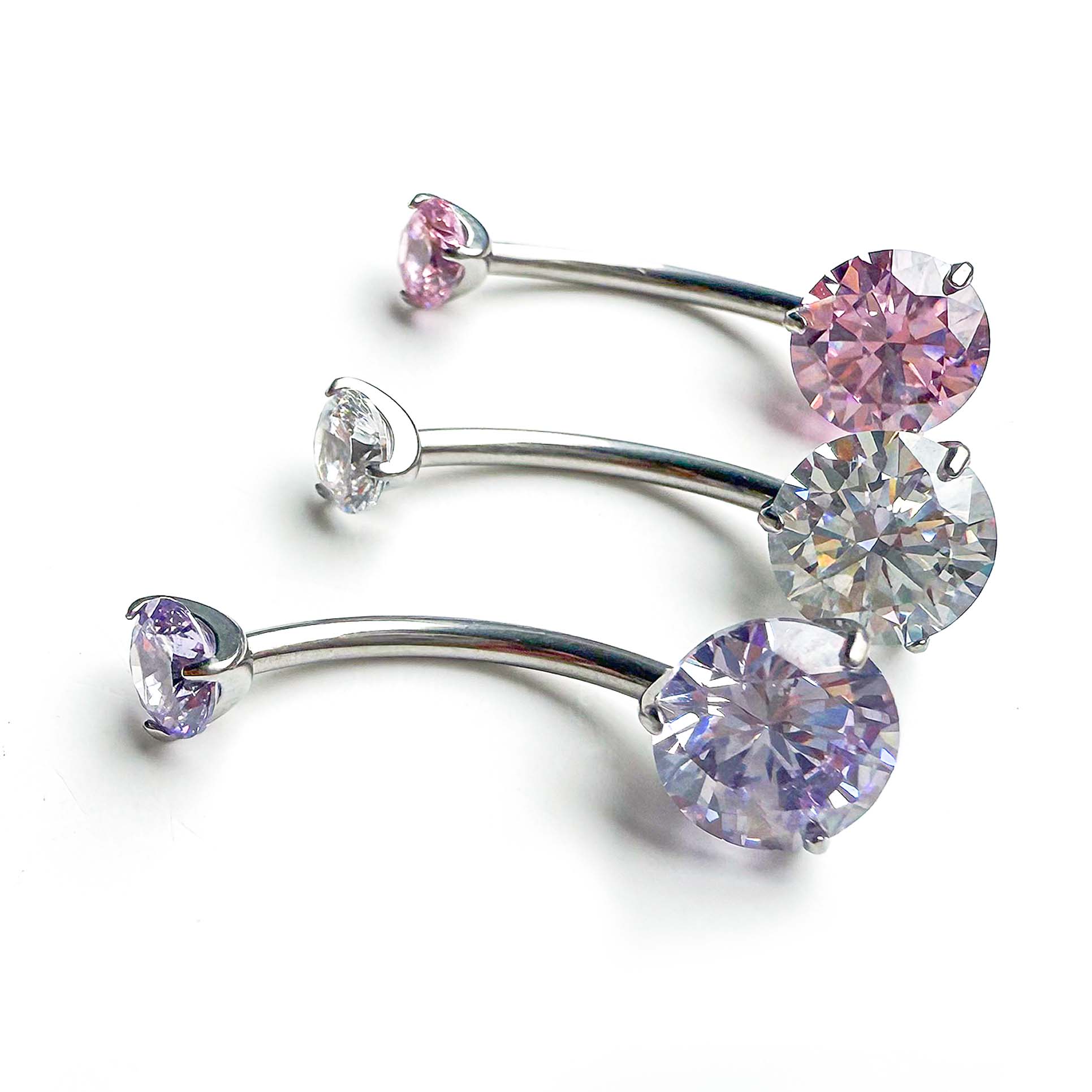 F136 Titanium 3-Prong Navel Ring Belly Button Piercing