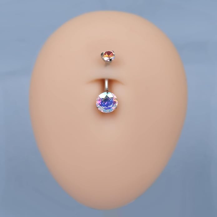 F136 Titanium 3-Prong Navel Ring Belly Button Piercing