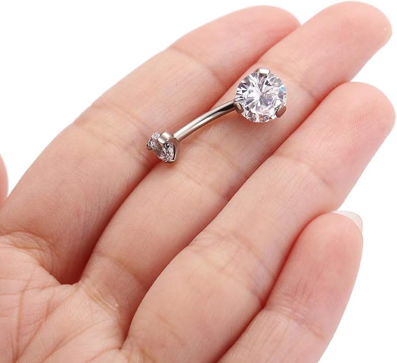 F136 Titanium 3-Prong Navel Ring Belly Button Piercing