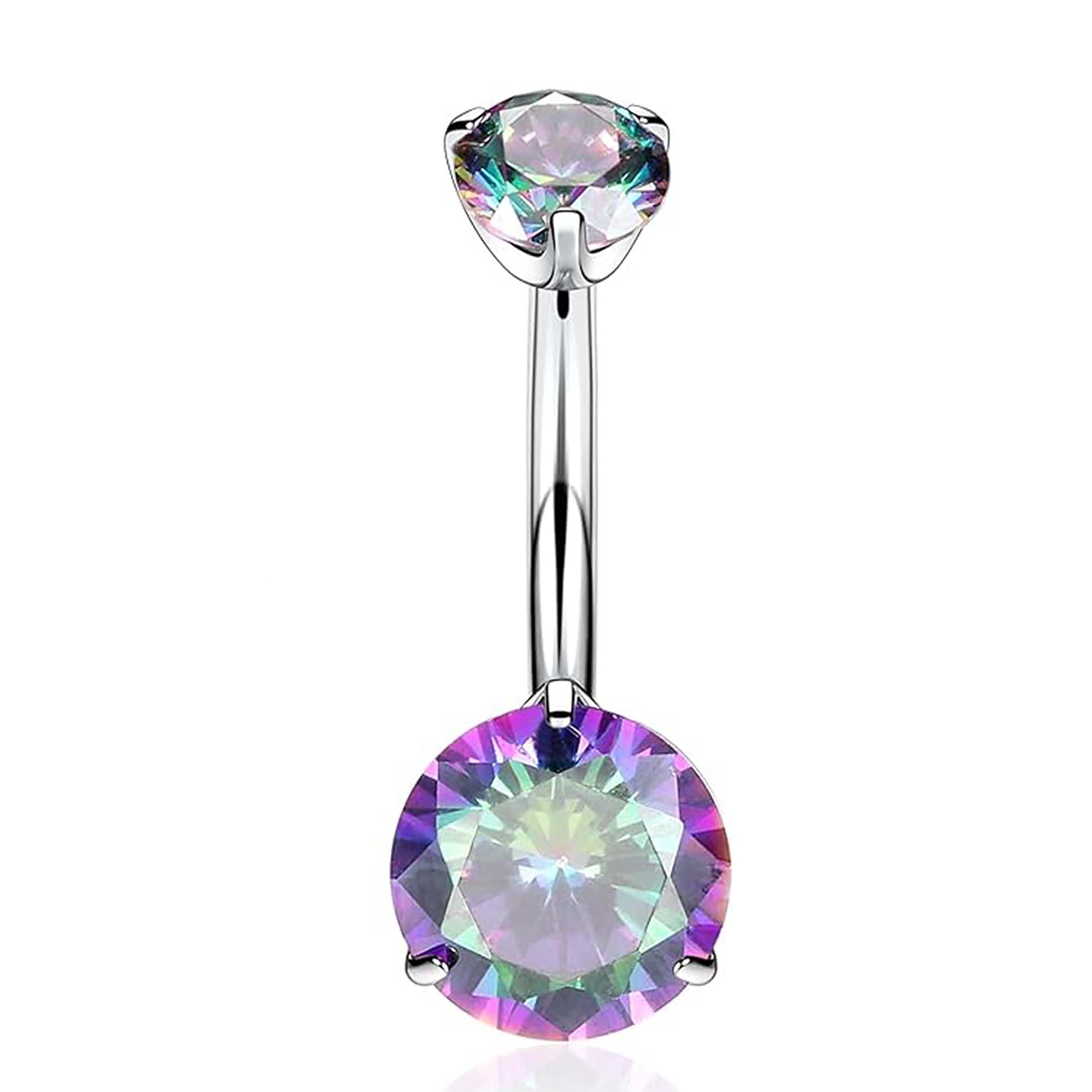 F136 Titanium 3-Prong Navel Ring Belly Button Piercing