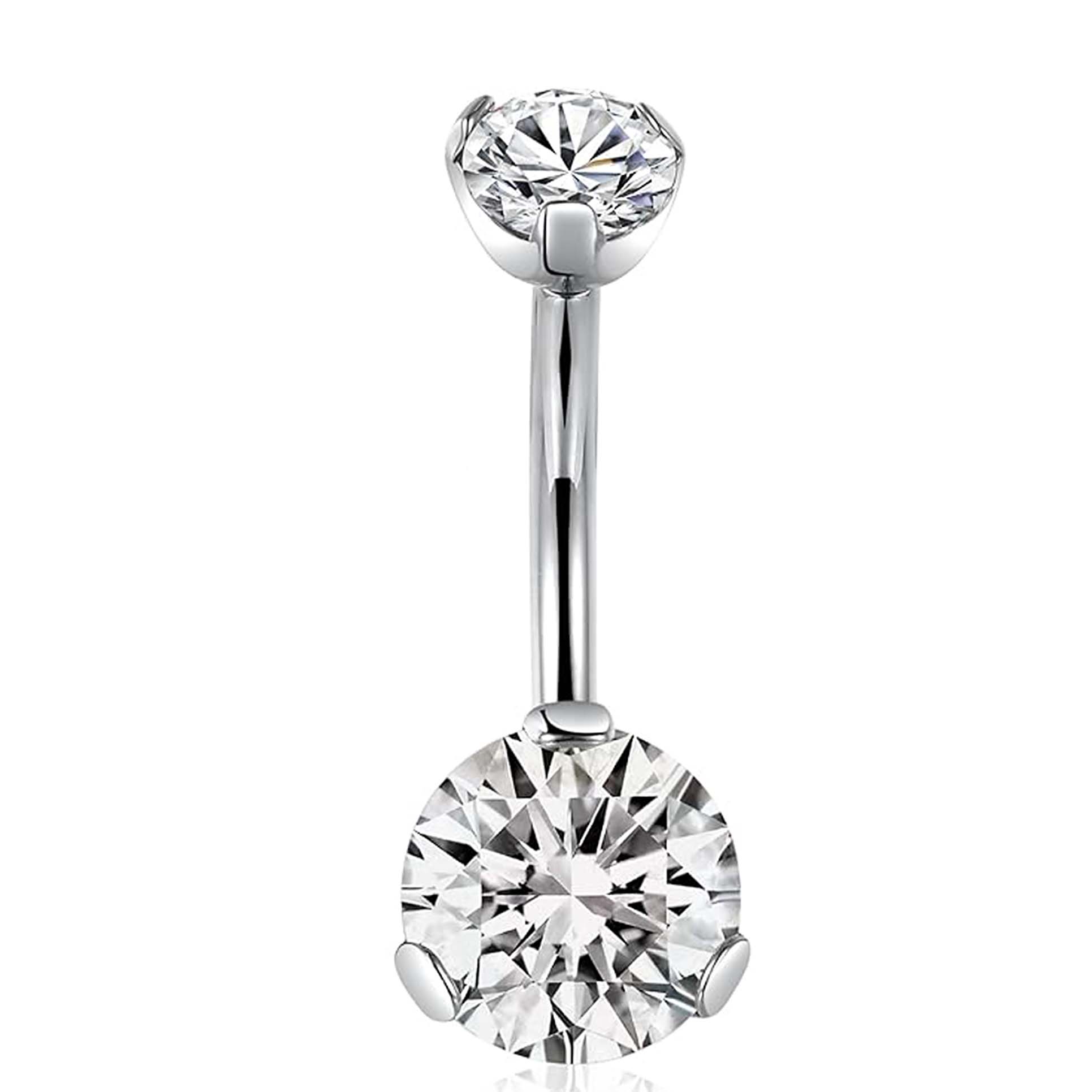 F136 Titanium 3-Prong Navel Ring Belly Button Piercing