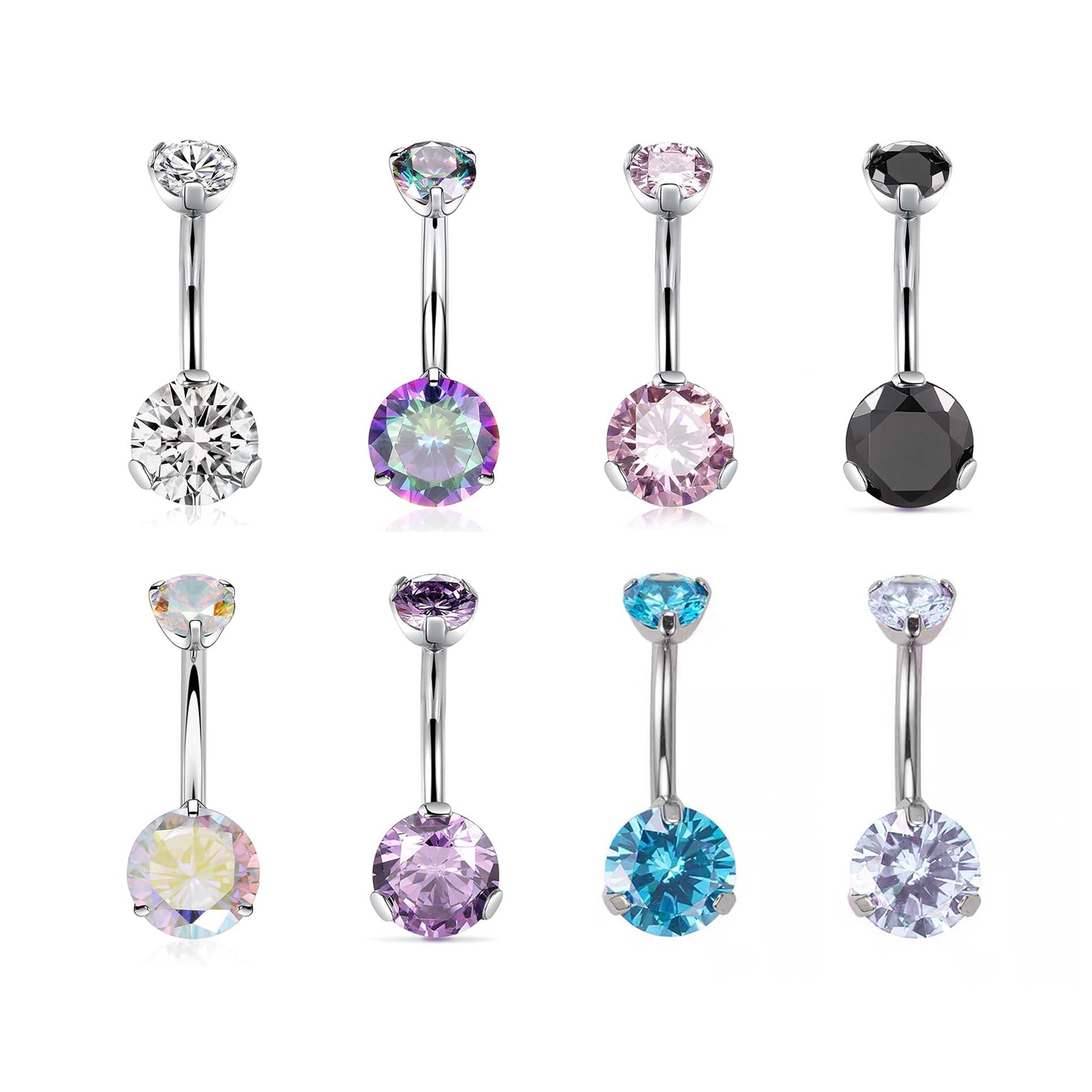 F136 Titanium 3-Prong Navel Ring Belly Button Piercing